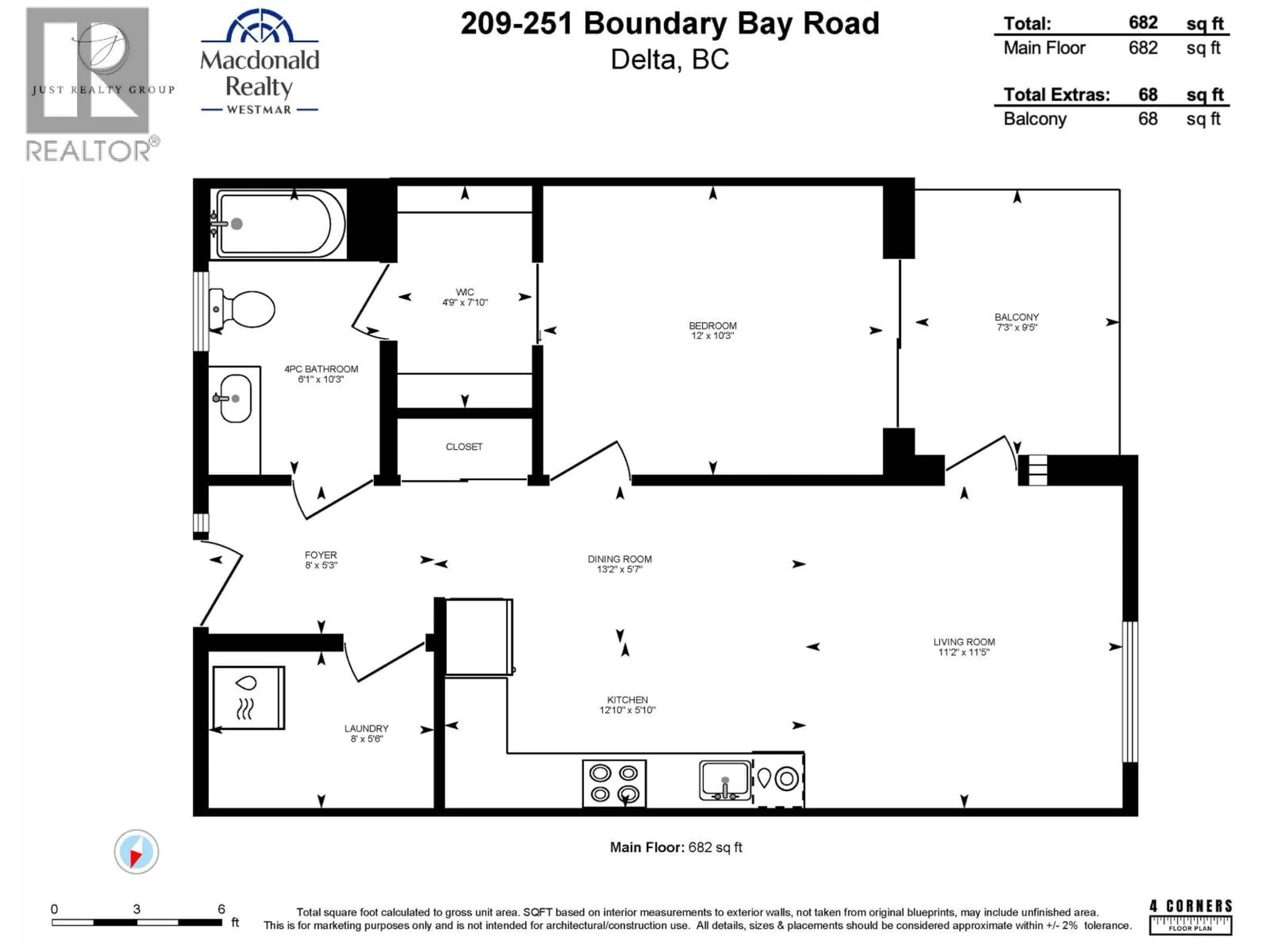 Floor plan for 209 - 251 BOUNDARY BAY ROAD, Delta British Columbia V4L0B6