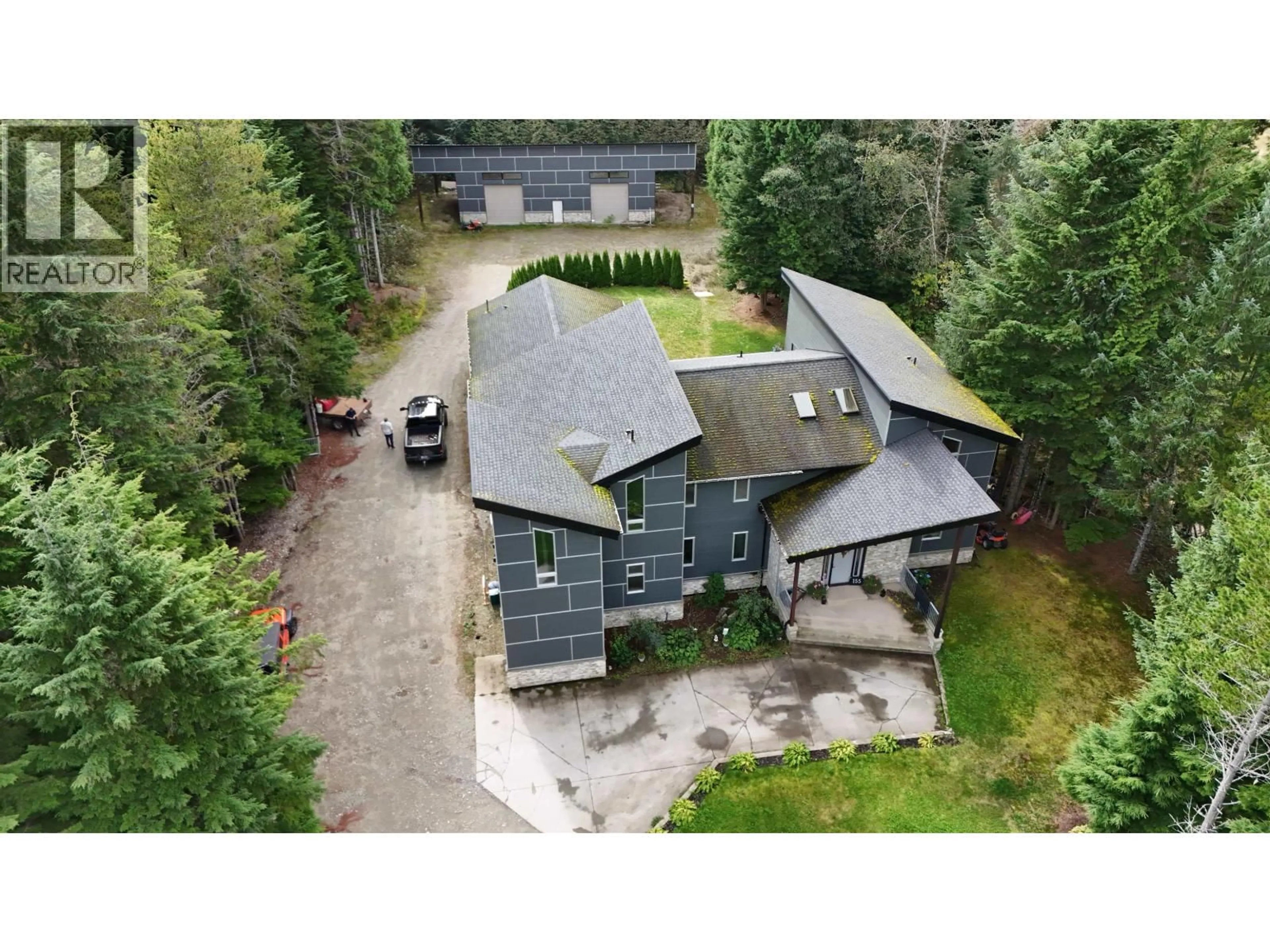 A pic from outside/outdoor area/front of a property/back of a property/a pic from drone, building for 155 DEWBERRY STREET, Kitimat British Columbia V8C0A1