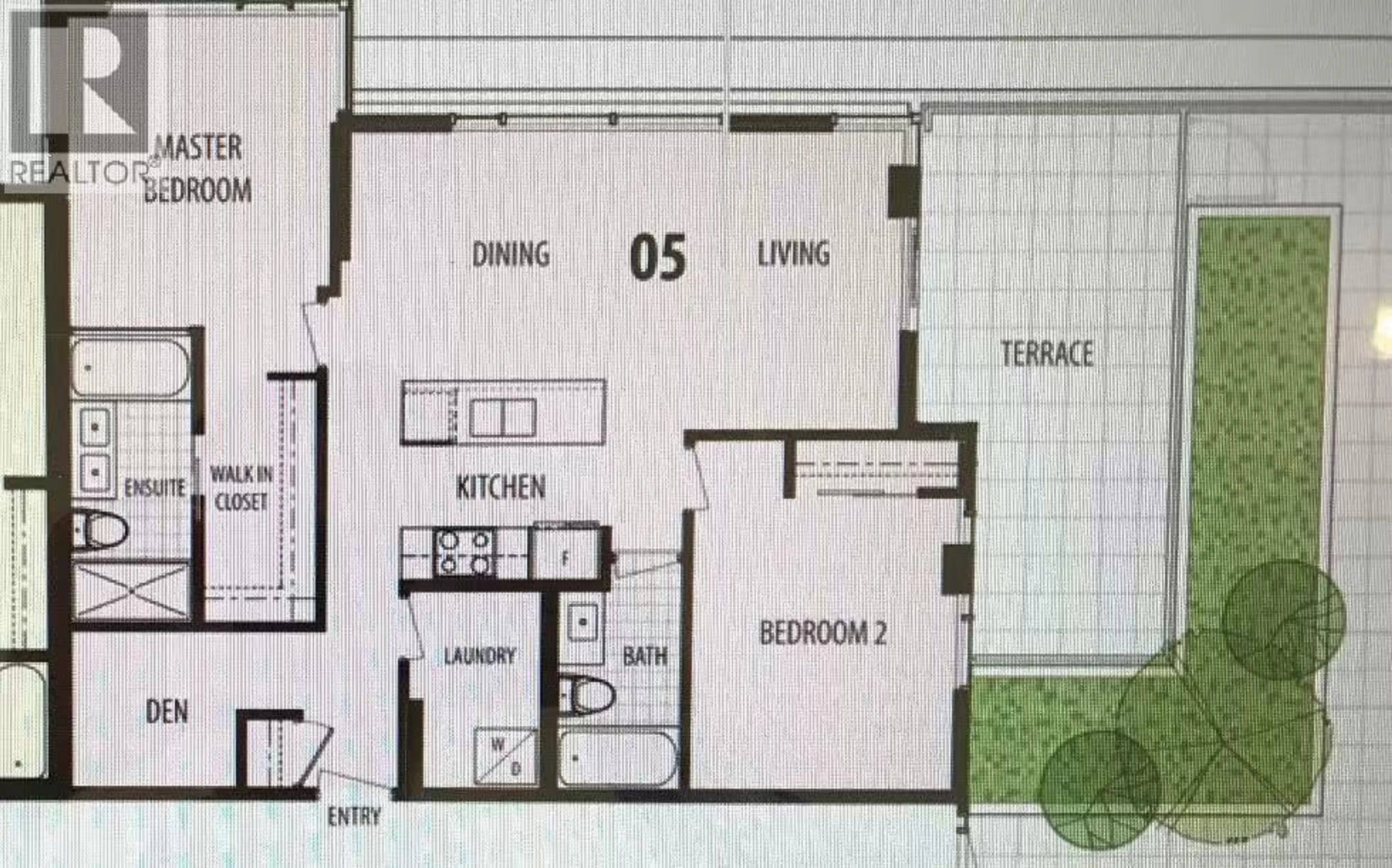 Floor plan for 1005 - 8688 HAZELBRIDGE WAY, Richmond British Columbia V6X0R6