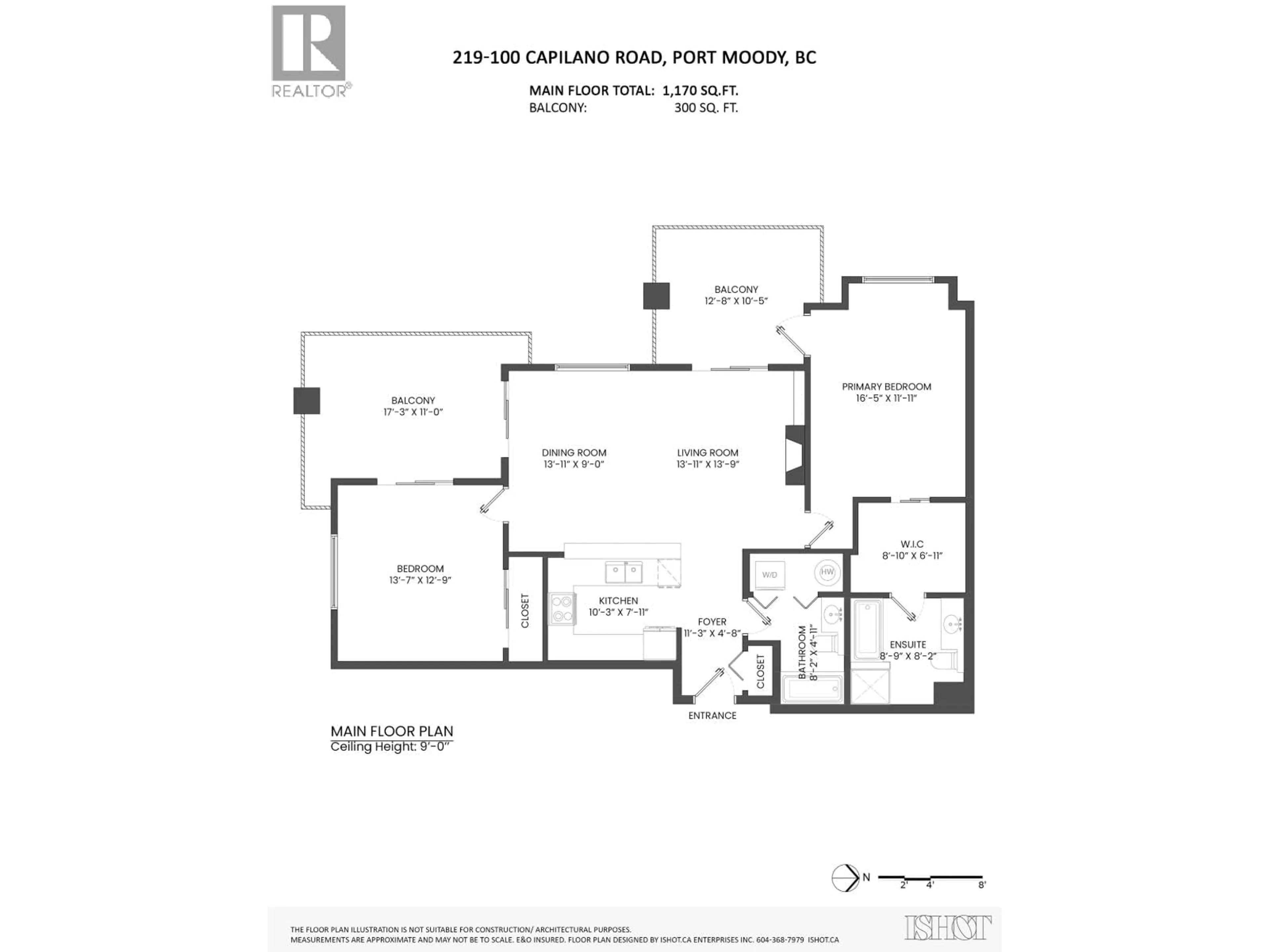 Floor plan for 219 - 100 CAPILANO ROAD, Port Moody British Columbia V3H5M9