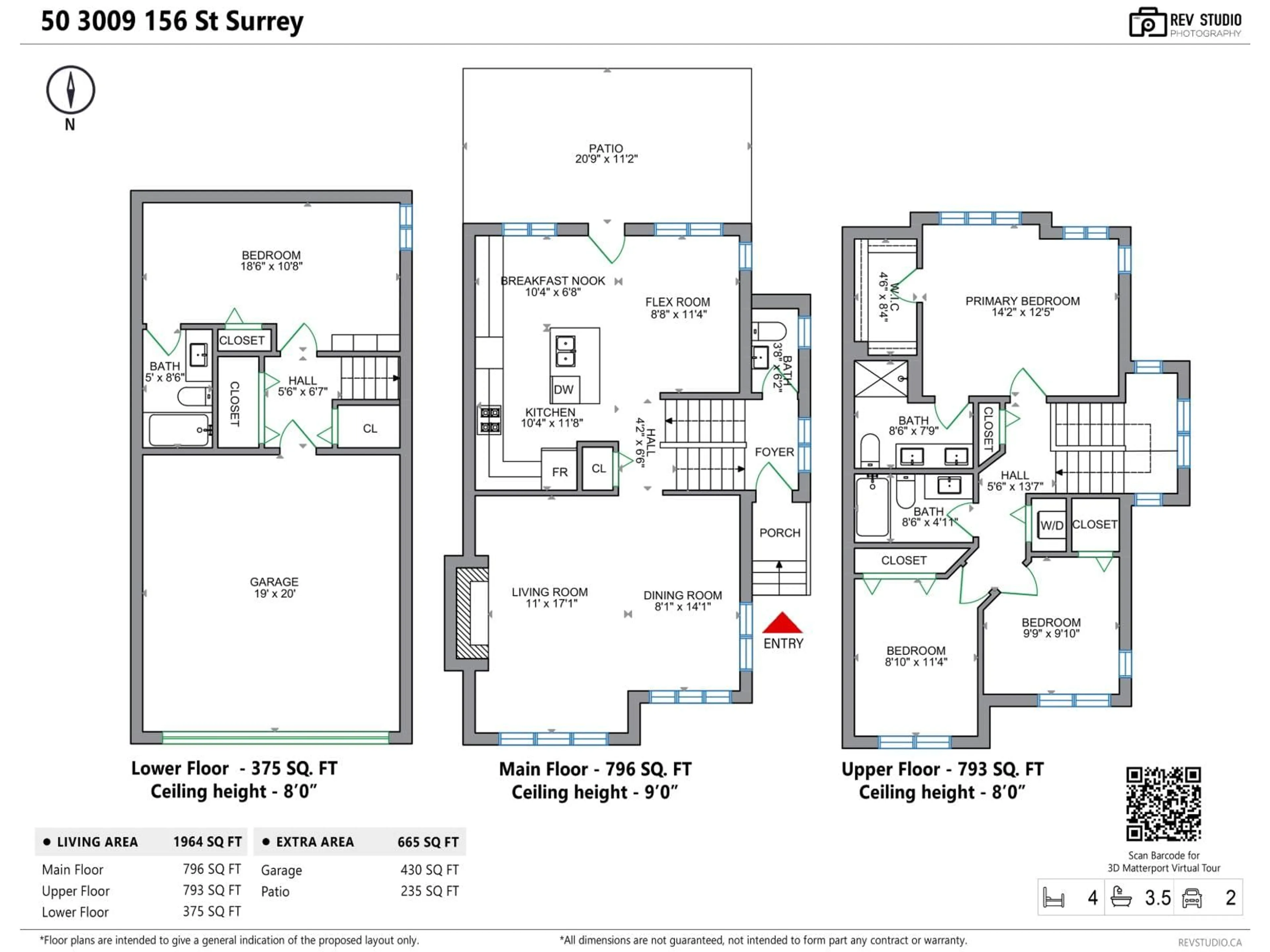 Floor plan for 50 - 3009 156, Surrey British Columbia V3Z0N9
