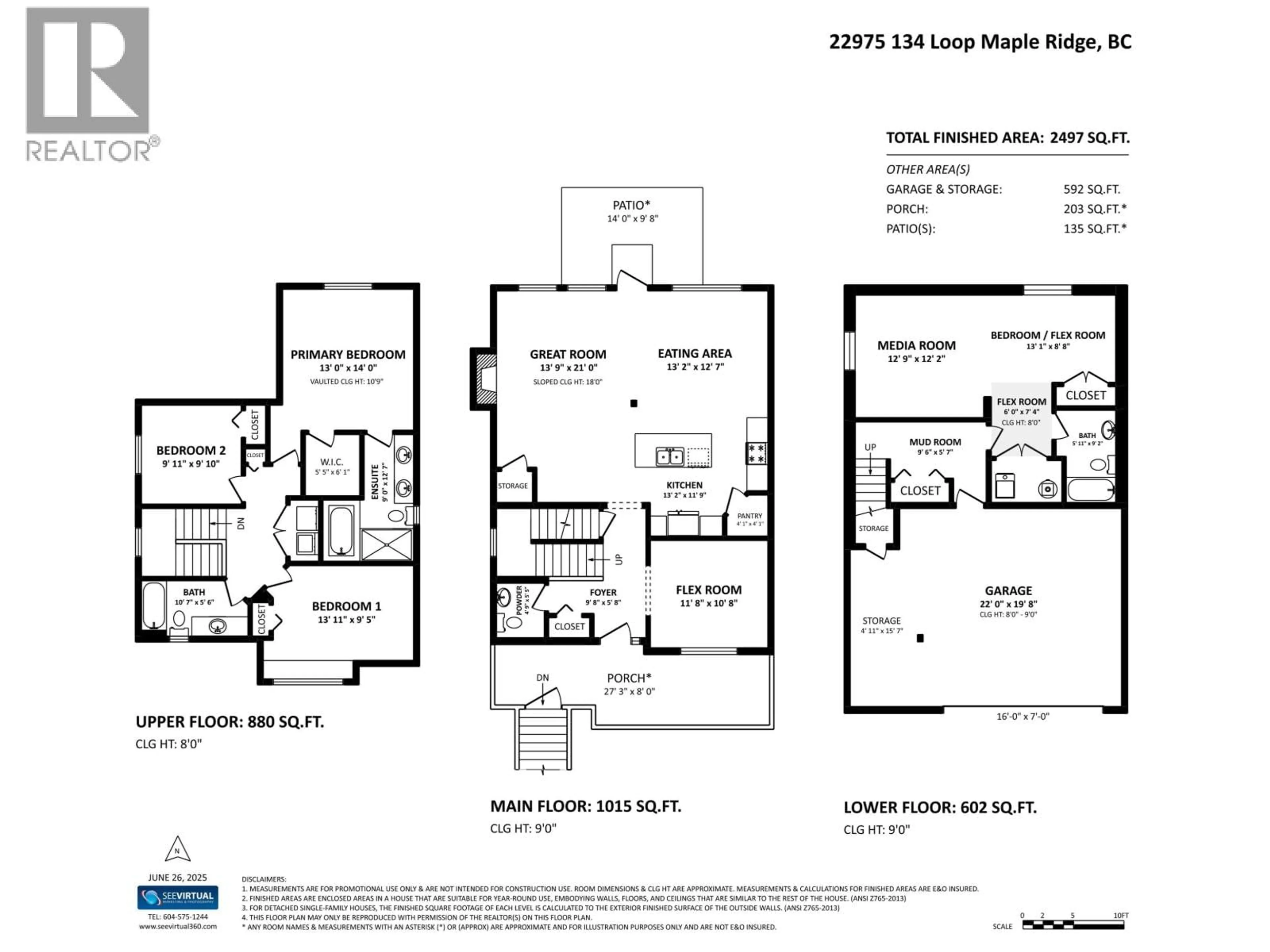 Floor plan for 22975 134 LOOP, Maple Ridge British Columbia V4R0E6