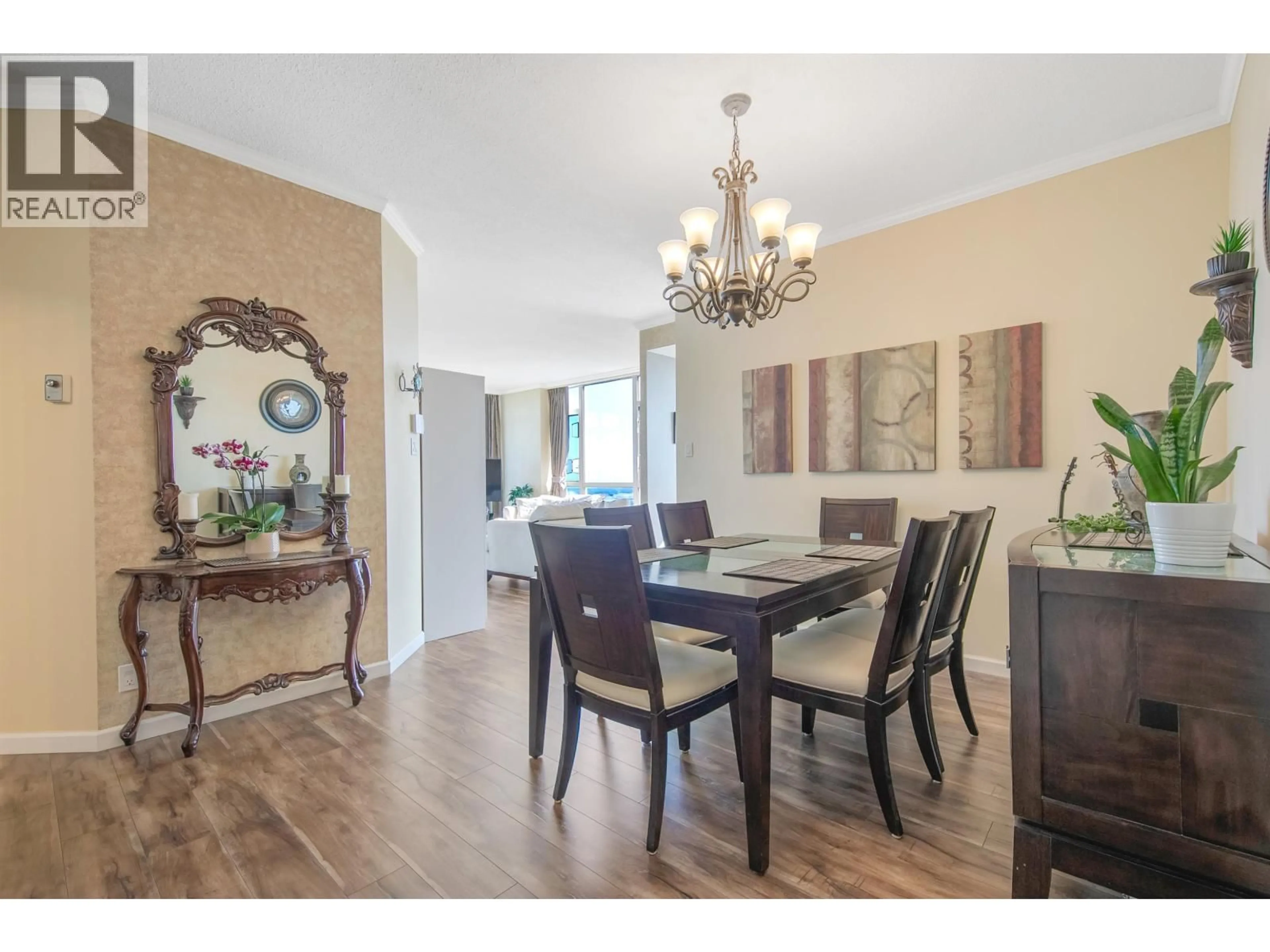 Dining room, wood/laminate floor for 2401 - 6888 STATION HILL DRIVE, Burnaby British Columbia V3N4X5