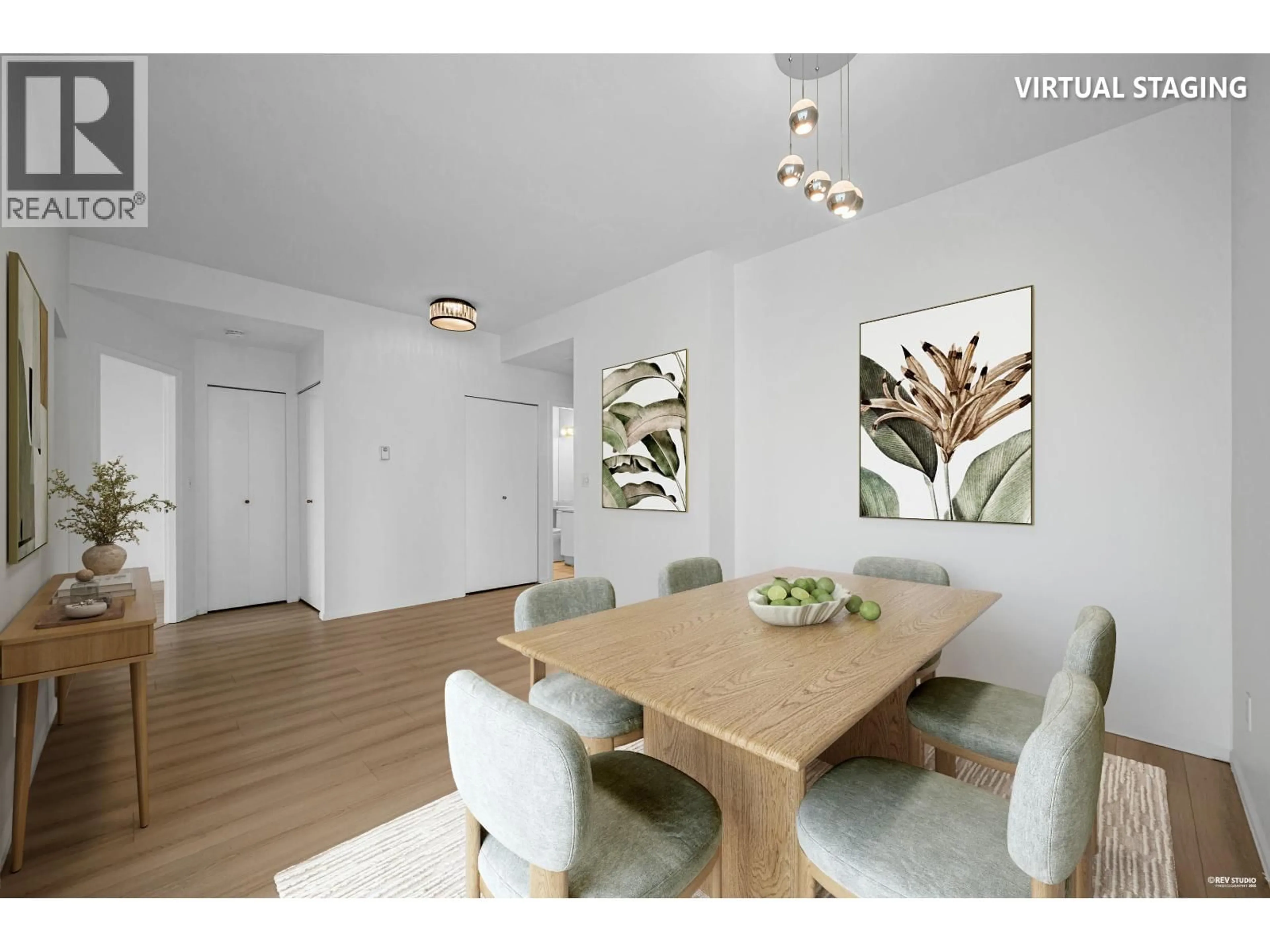 Dining room, wood/laminate floor for 2104 - 6220 MCKAY AVENUE, Burnaby British Columbia V5H4M8