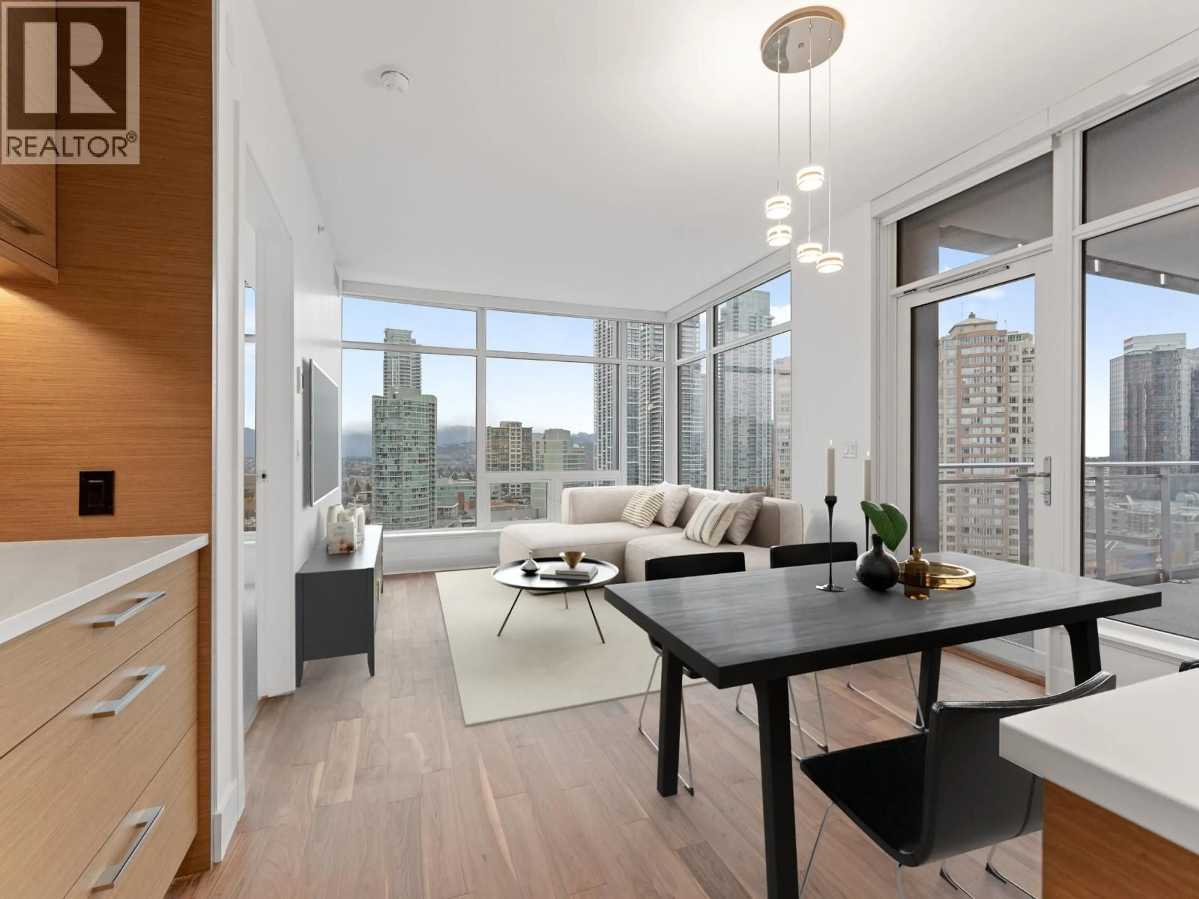 Living room with furniture, wood/laminate floor for 1303 - 4360 BERESFORD STREET, Burnaby British Columbia V5H0G2