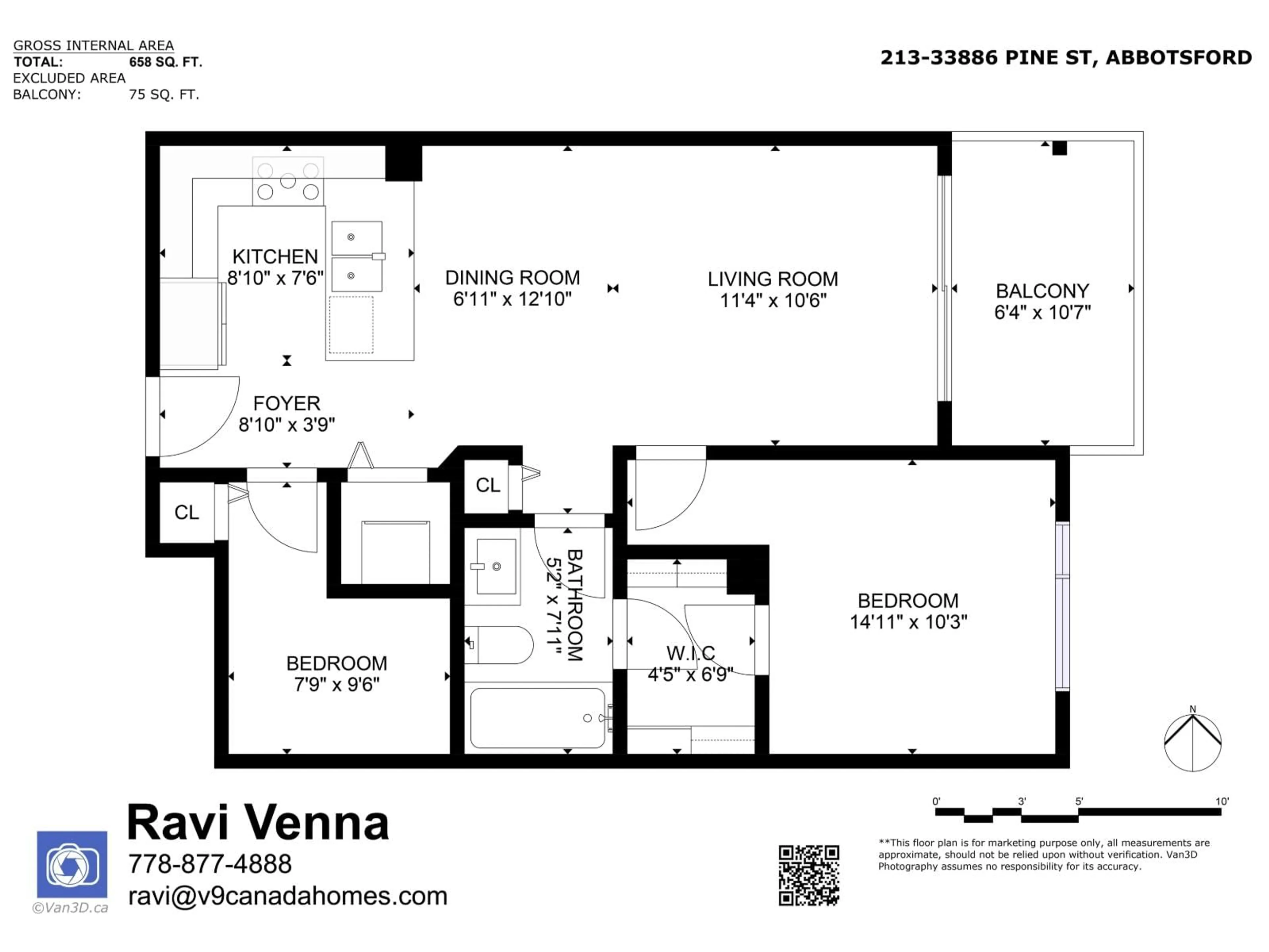 Floor plan for 213 - 33886 PINE, Abbotsford British Columbia V2S2P3