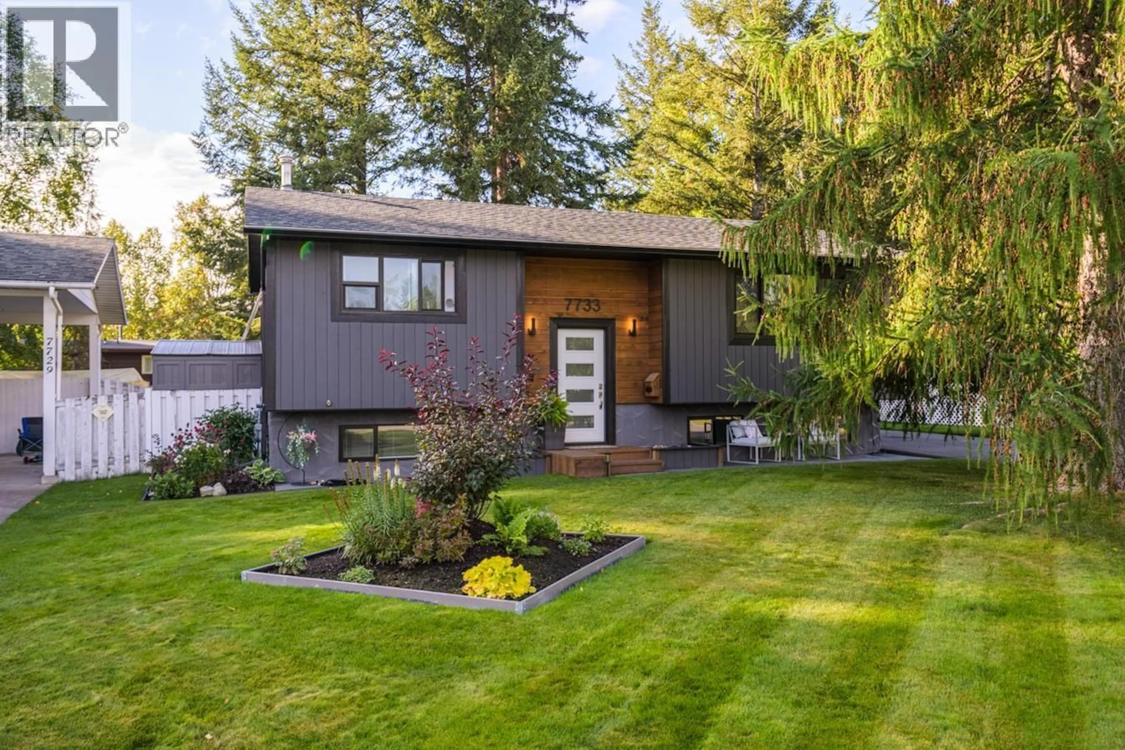 Home with vinyl exterior material, street for 7733 LANCASTER CRESCENT, Prince George British Columbia V2N3R2