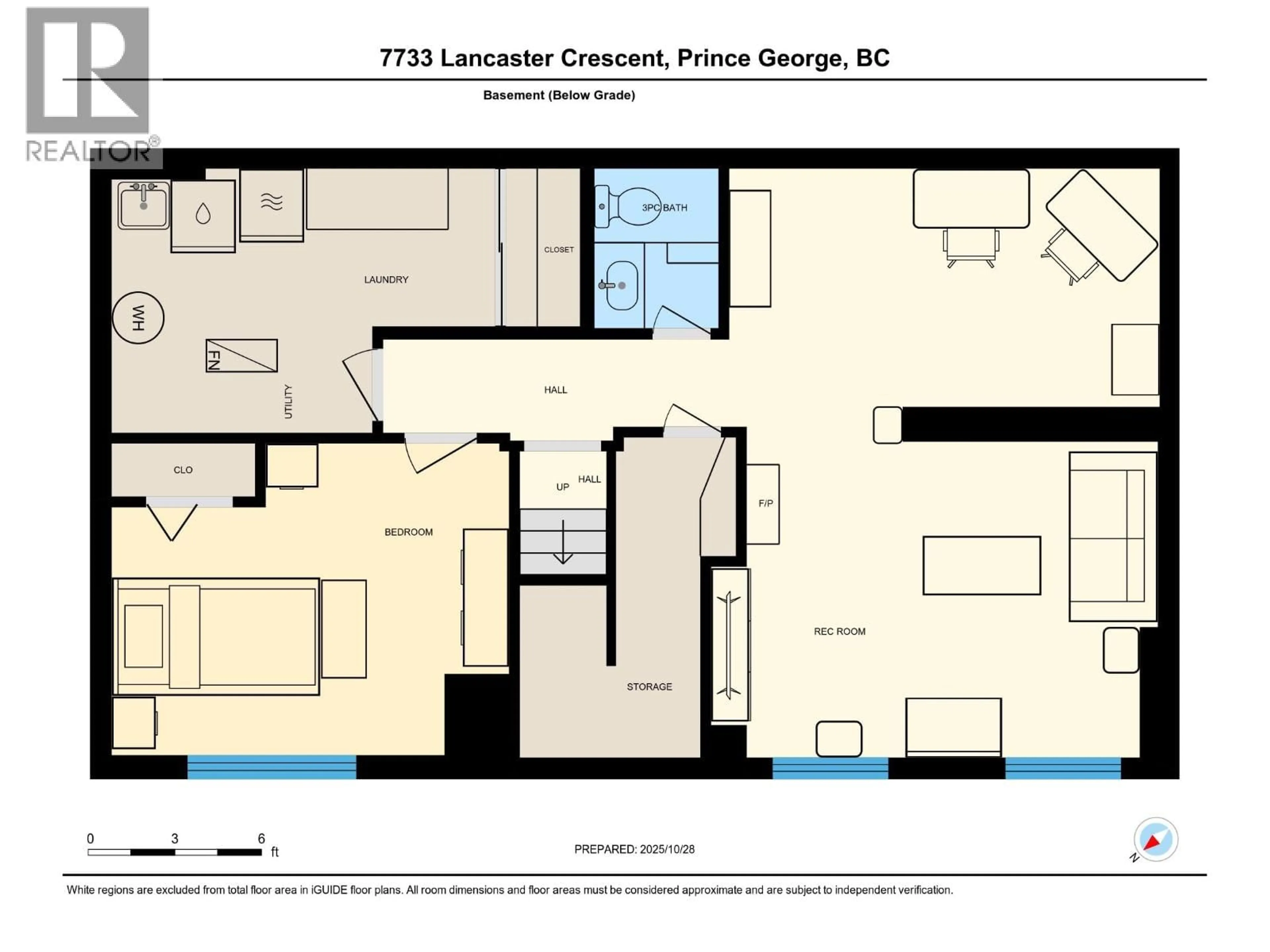 Floor plan for 7733 LANCASTER CRESCENT, Prince George British Columbia V2N3R2