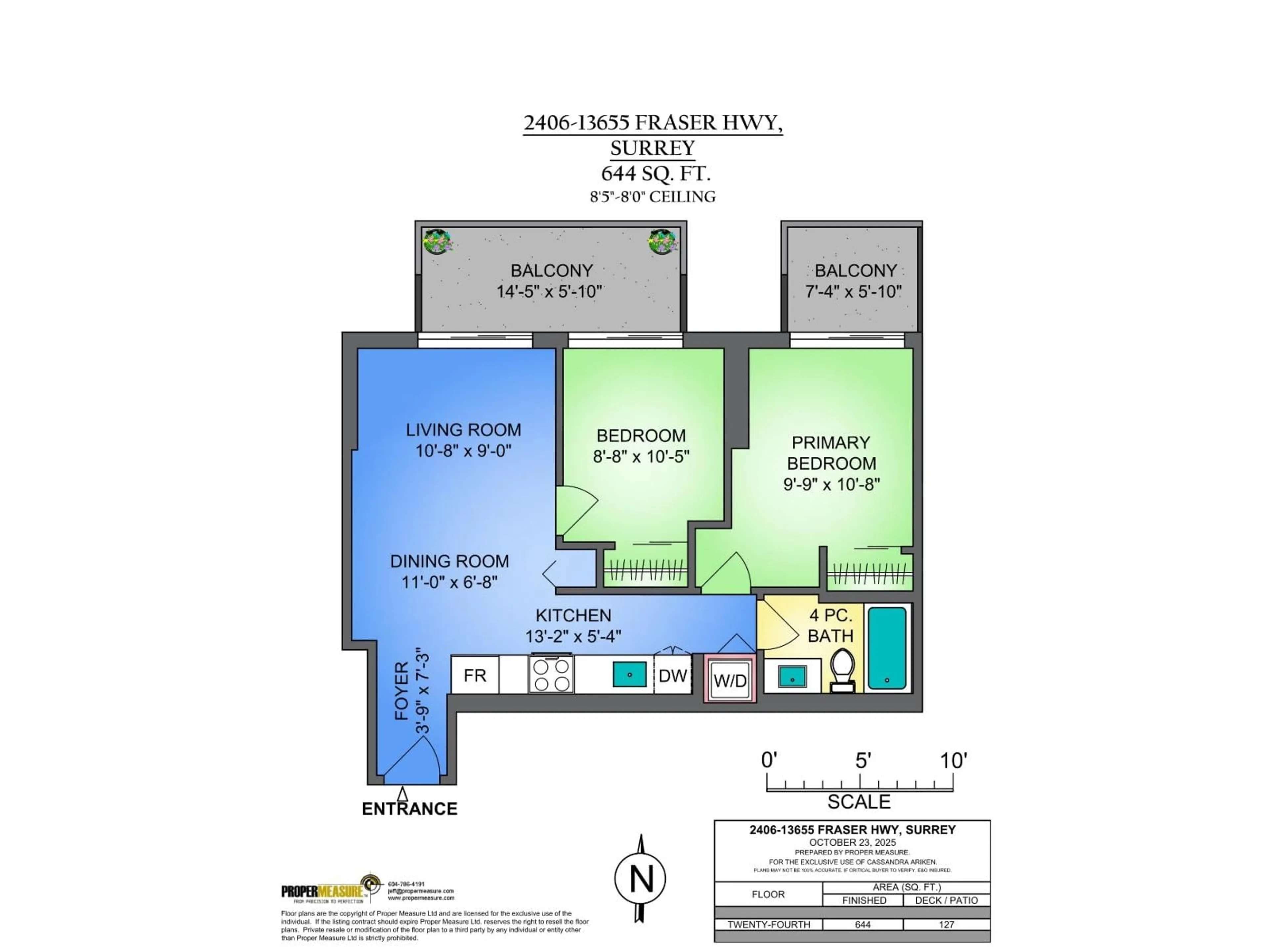 Floor plan for 2406 - 13655 FRASER, Surrey British Columbia V3T0P8