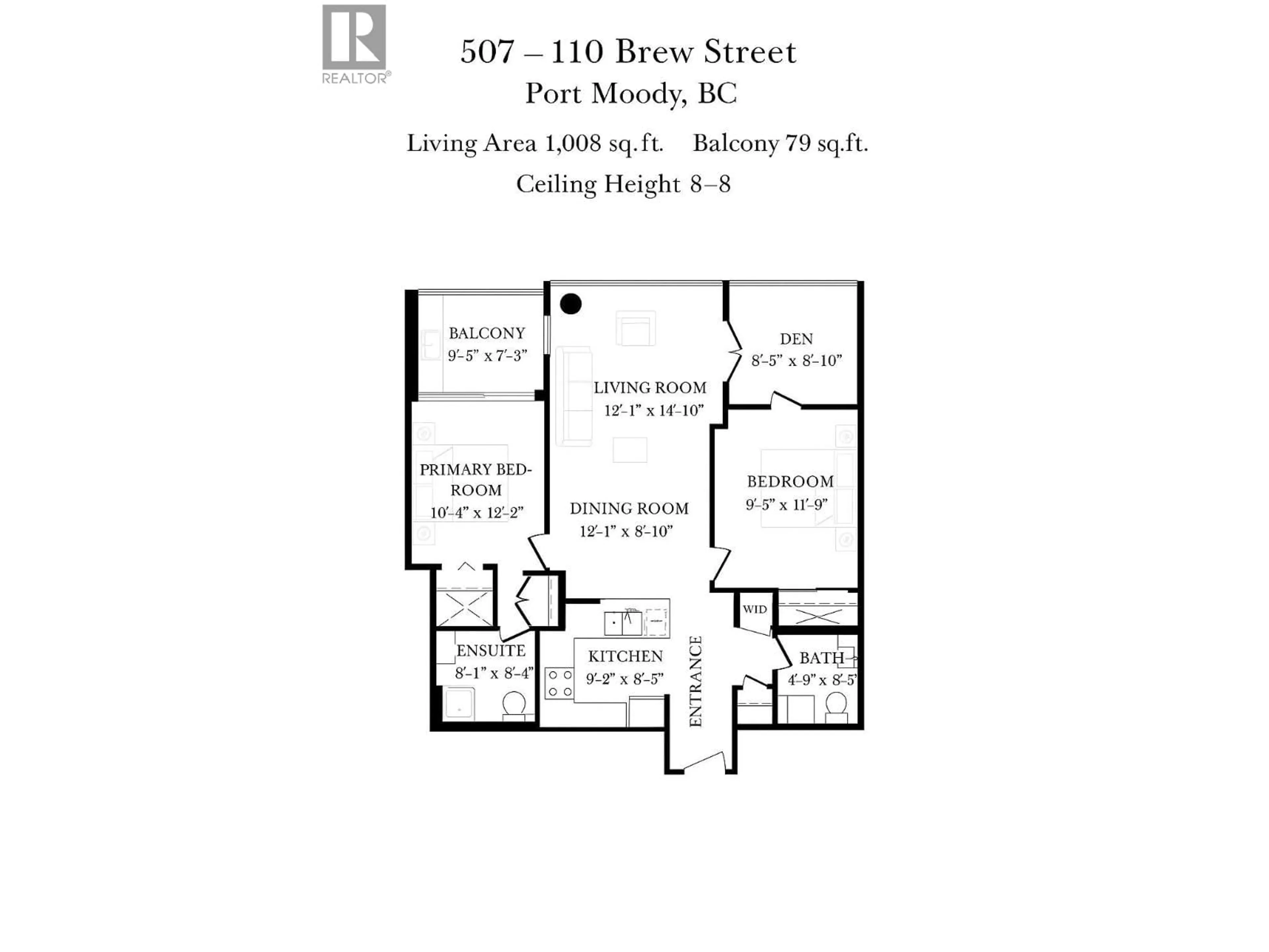 Floor plan for 507 - 110 BREW STREET, Port Moody British Columbia V3H0E4