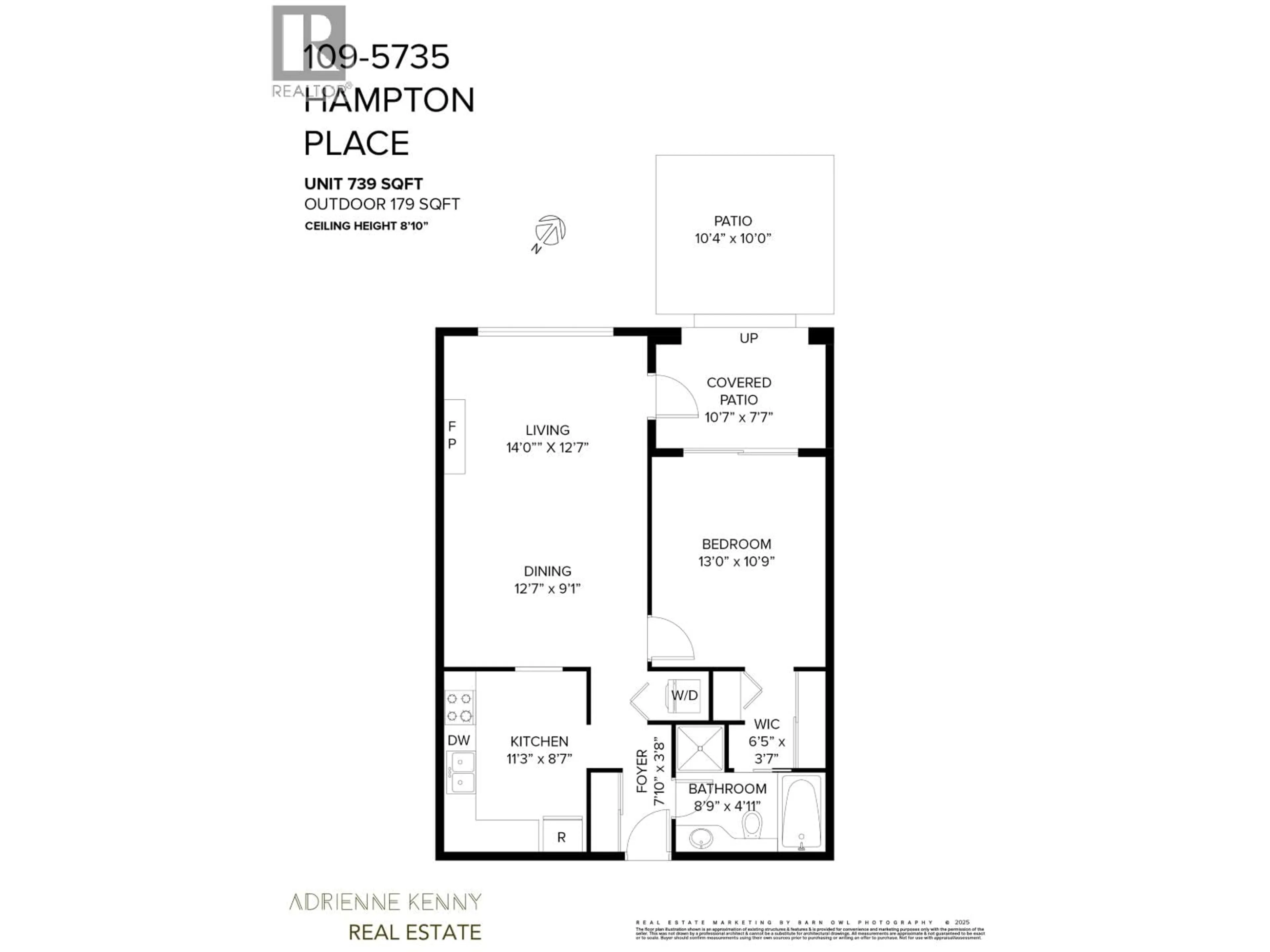 Floor plan for 109 - 5735 HAMPTON PLACE, Vancouver British Columbia V6T2G8