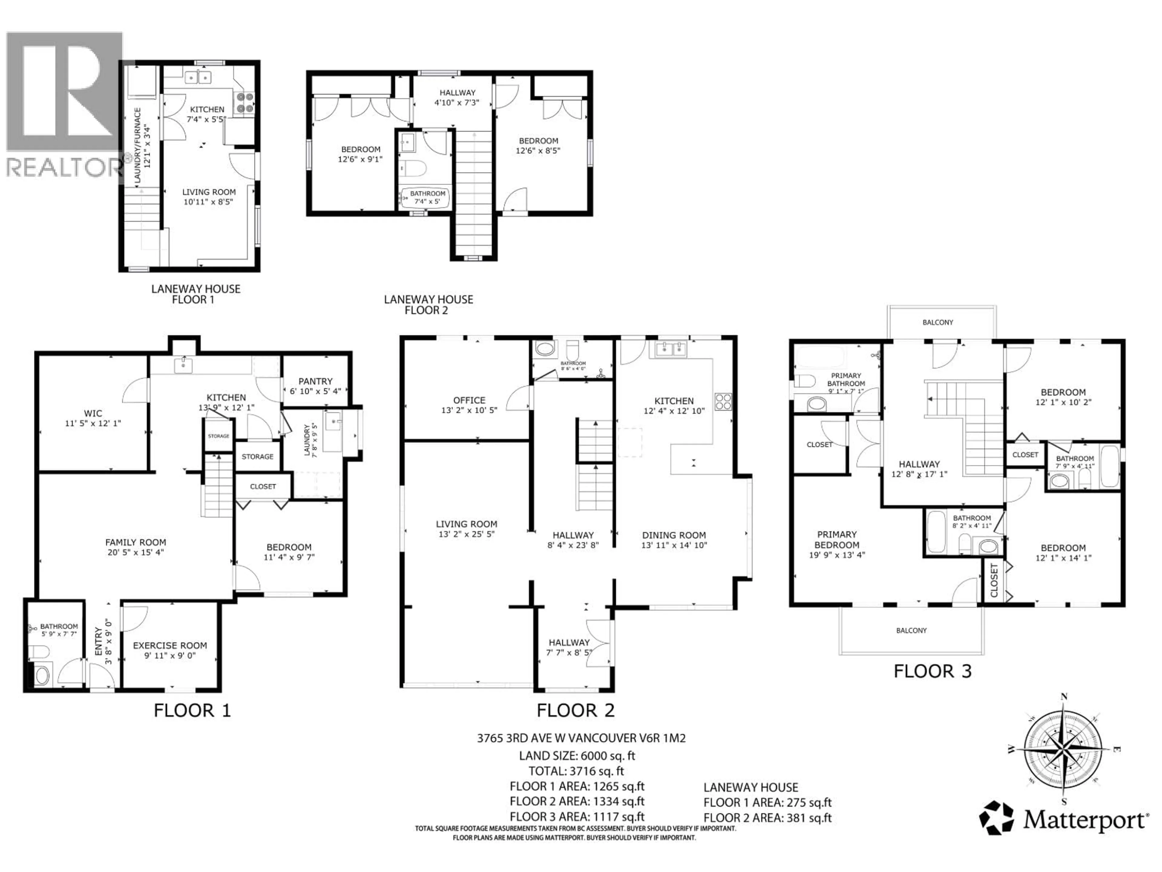 Floor plan for 3765 3RD AVENUE, Vancouver British Columbia V6R1M2