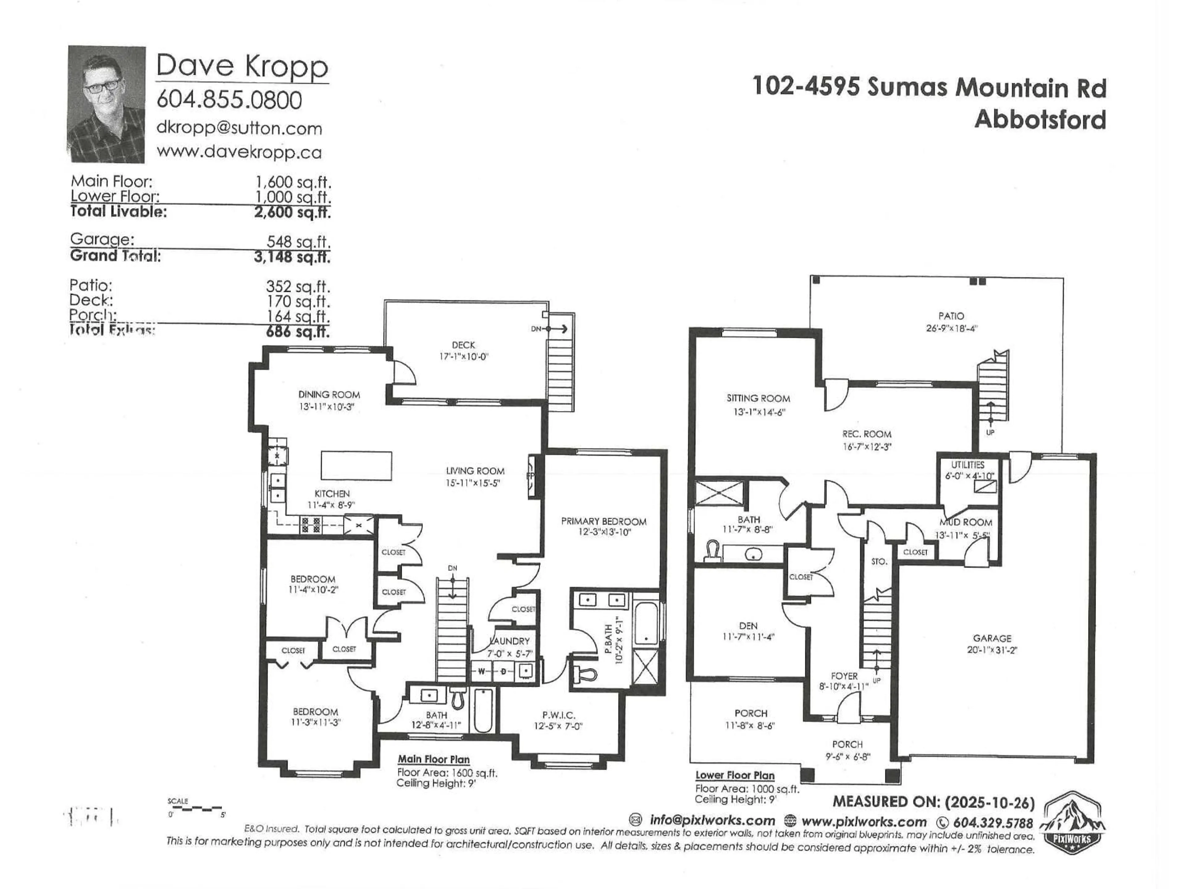 Floor plan for 102 - 4595 SUMAS MOUNTAIN, Abbotsford British Columbia V3G0E5