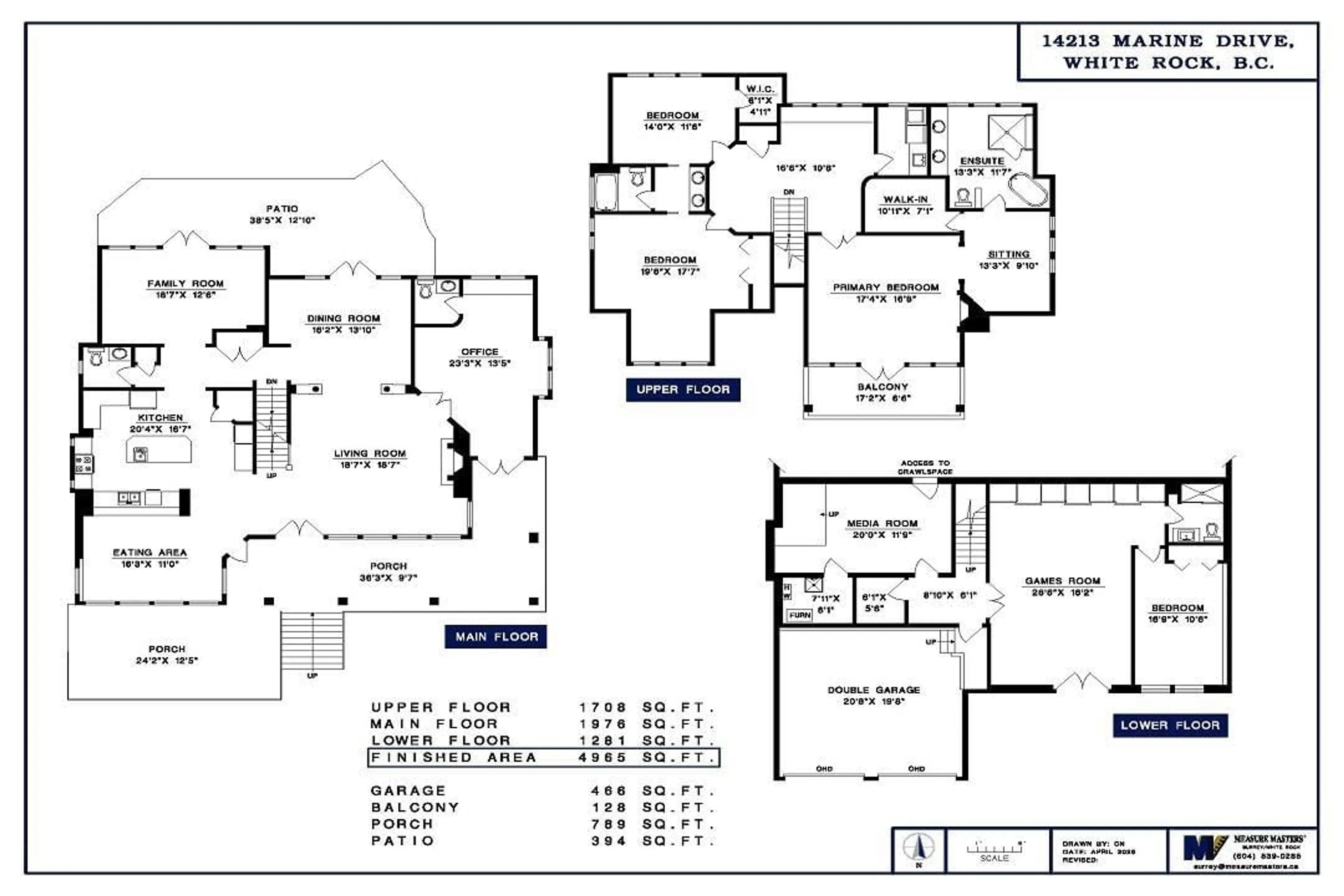 Floor plan for 14213 MARINE, White Rock British Columbia V4B1A9