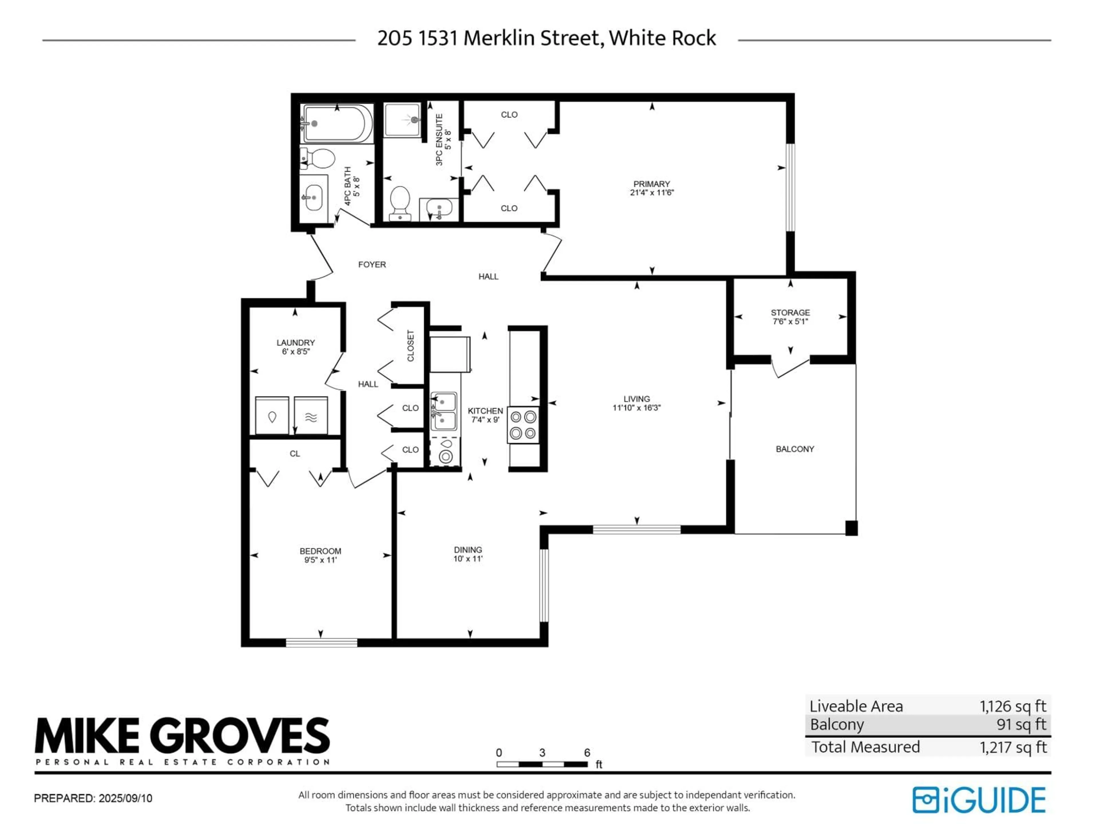 Floor plan for 205 - 1531 MERKLIN STREET, White Rock British Columbia V4B4C6