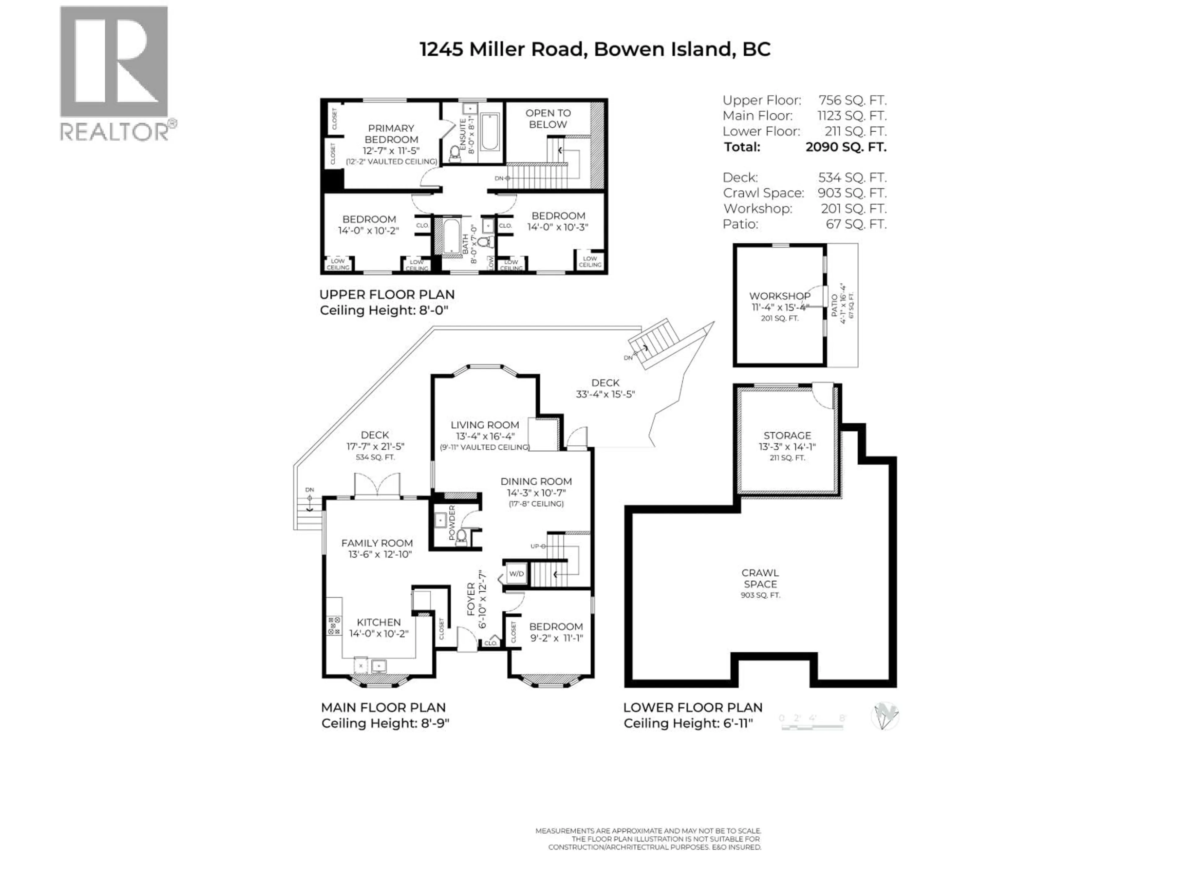 Floor plan for 1245 MILLER ROAD, Bowen Island British Columbia V0N1G1