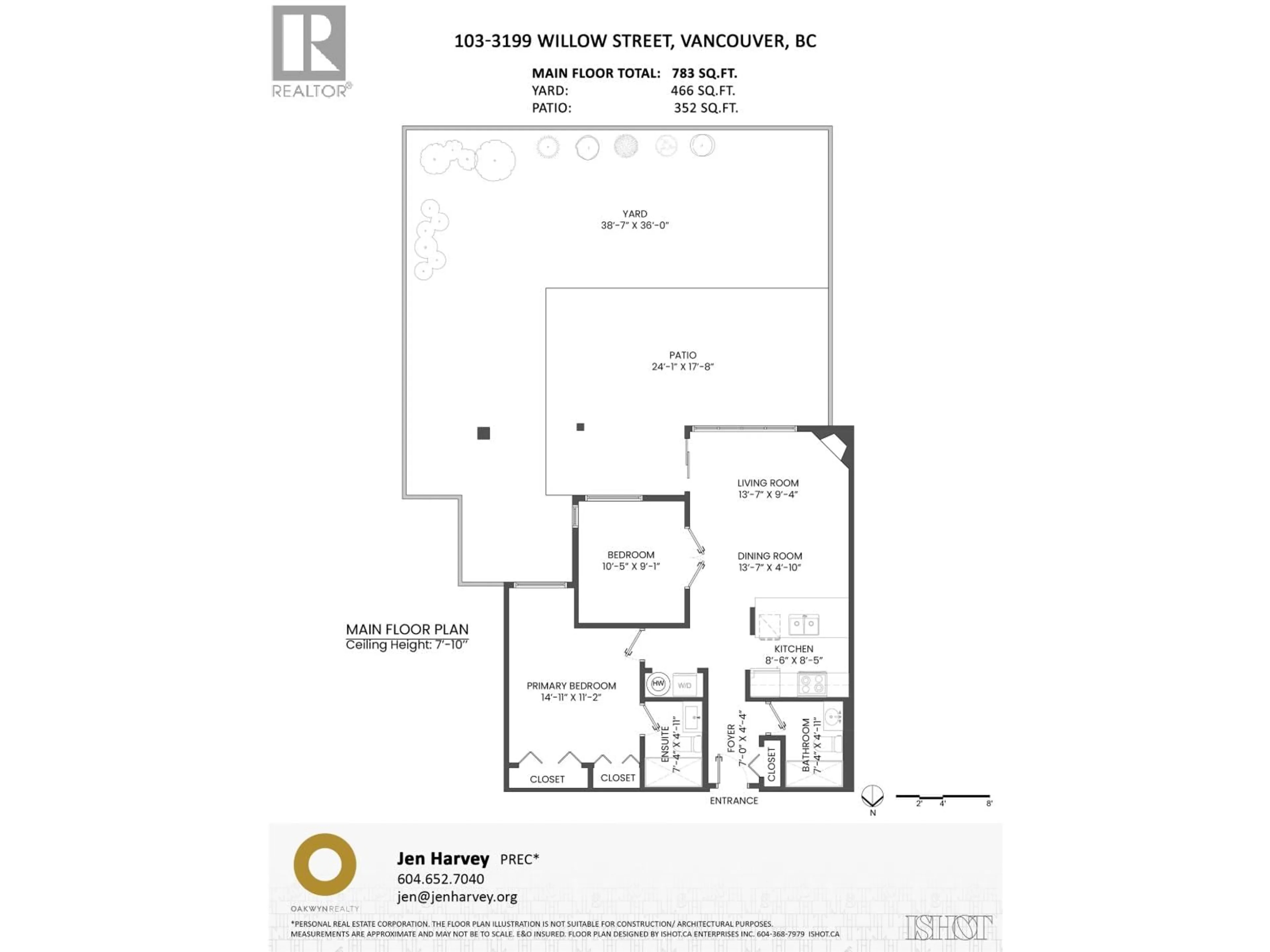 Floor plan for 103 - 3199 WILLOW STREET, Vancouver British Columbia V5Z4L5