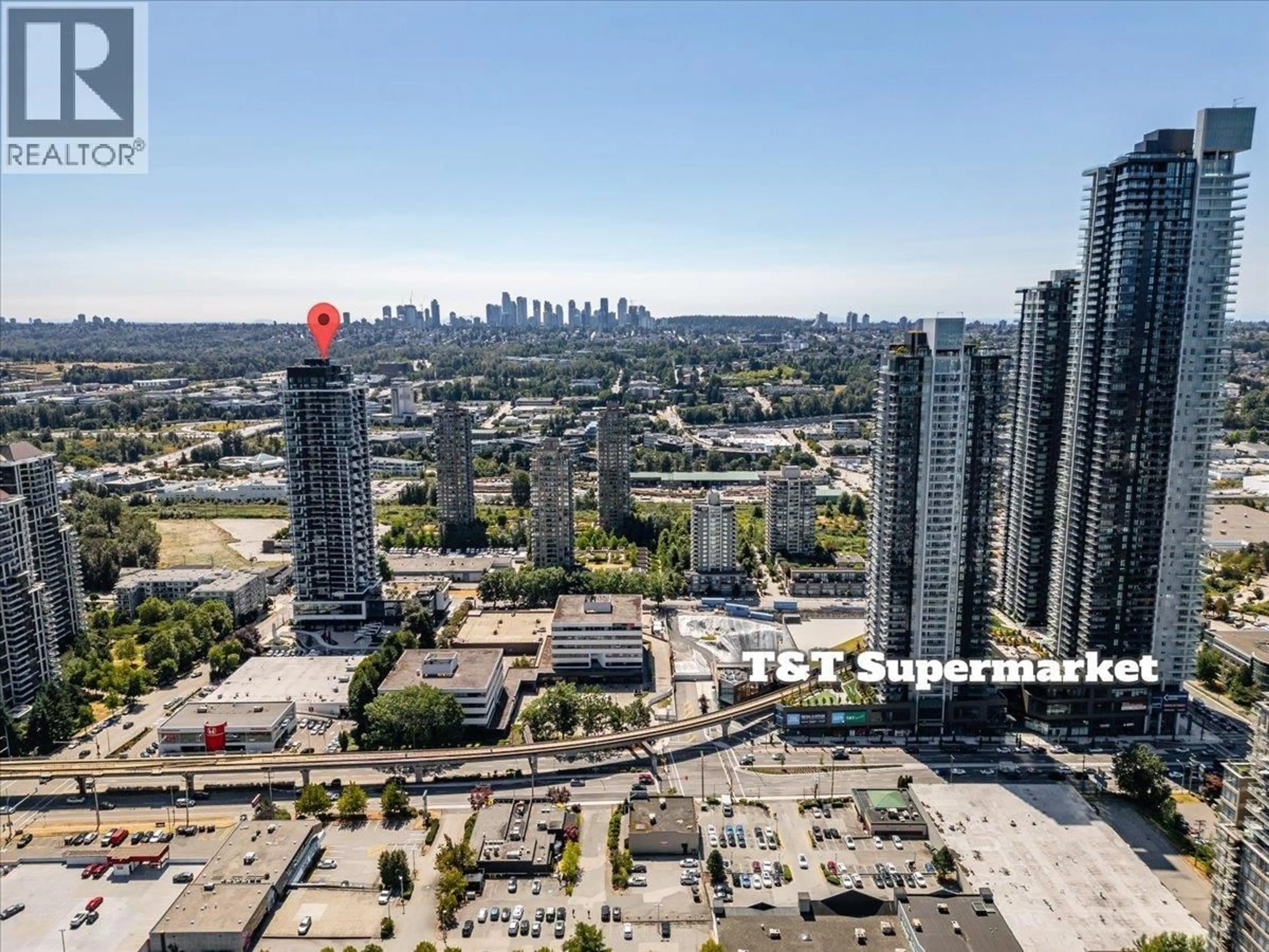 A pic from outside/outdoor area/front of a property/back of a property/a pic from drone, city buildings view from balcony for 502 - 2181 MADISON AVENUE, Burnaby British Columbia V5C0N4