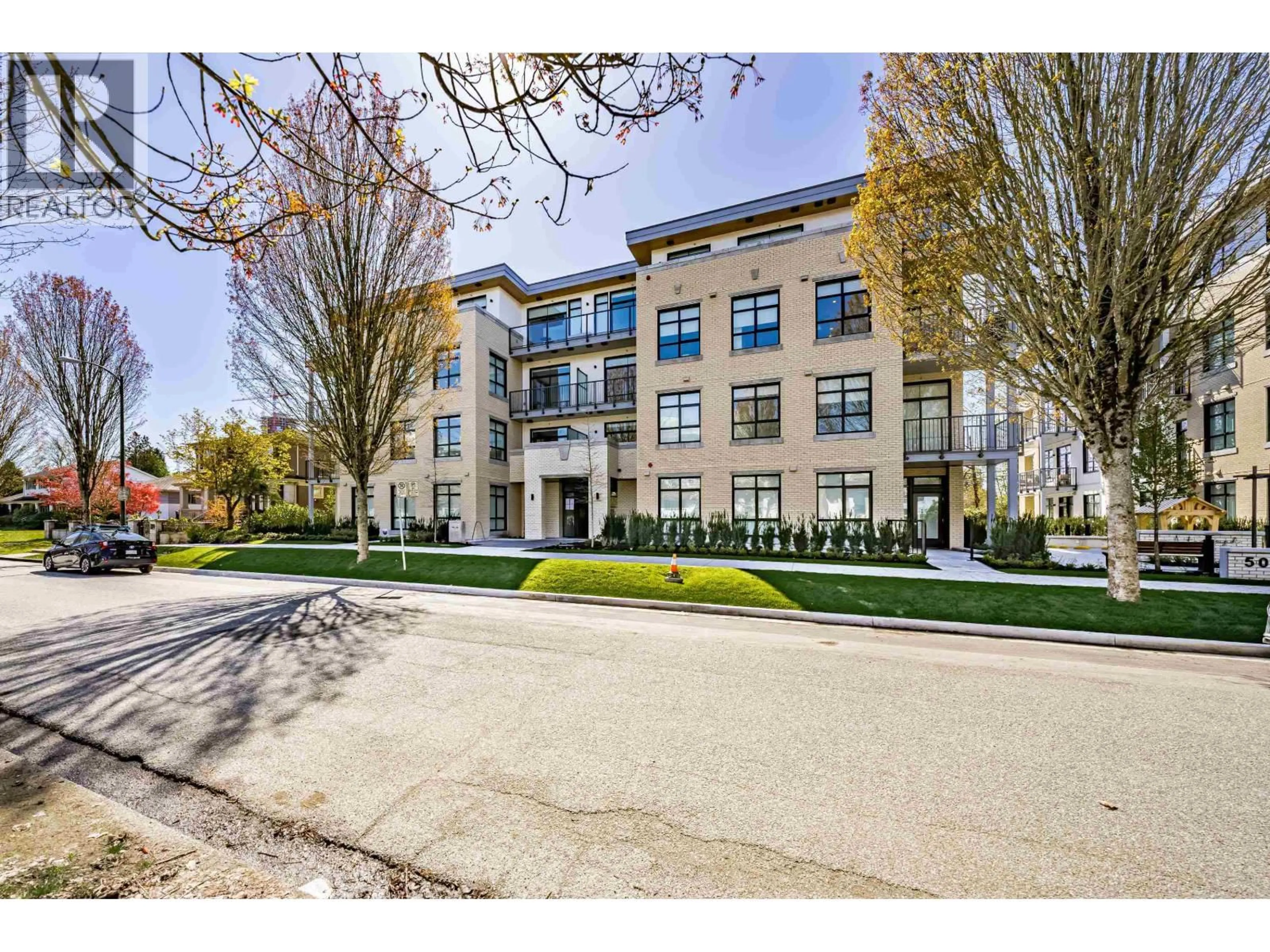 A pic from outside/outdoor area/front of a property/back of a property/a pic from drone, street for 104 - 5007 ASH STREET, Vancouver British Columbia V5Z0K9