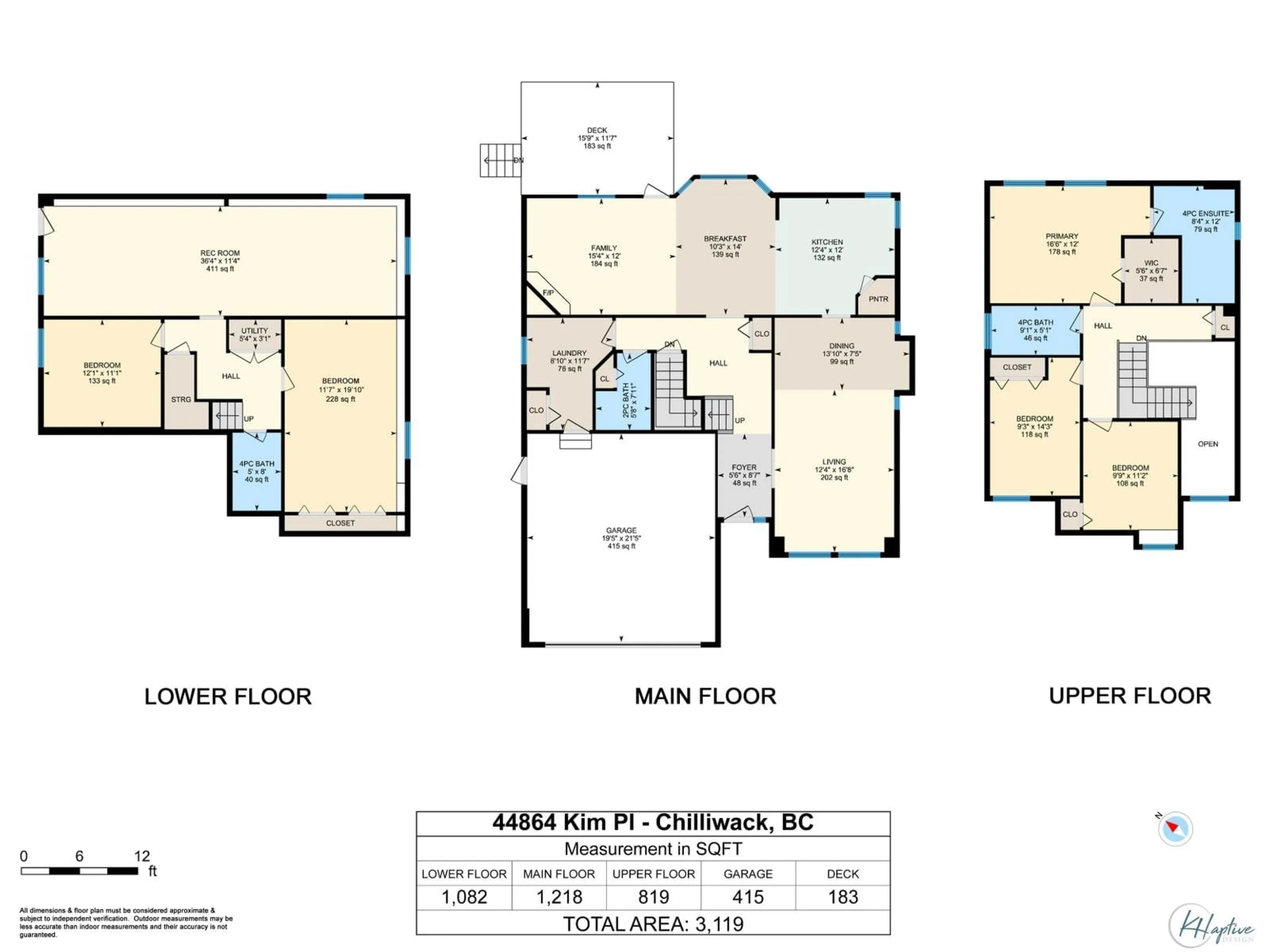 Floor plan for 44864 KIM PLACE, Chilliwack British Columbia V2R3K3