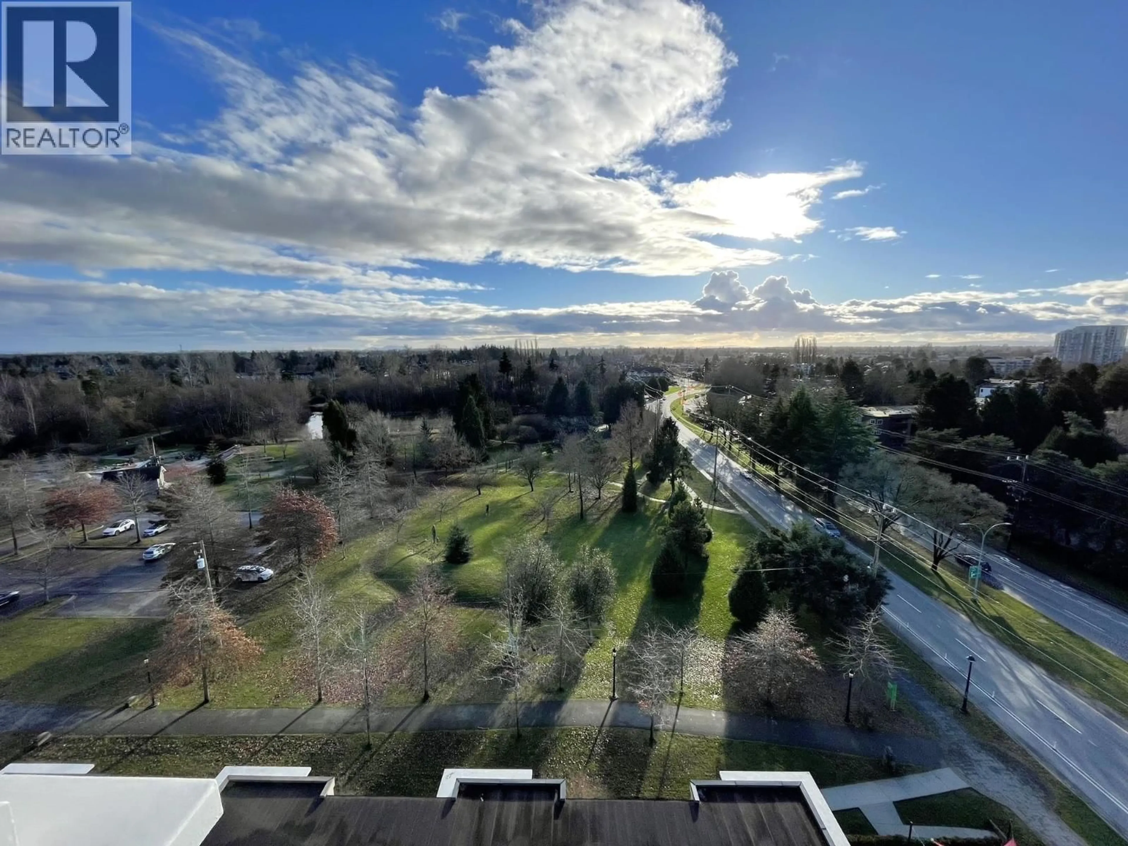 A pic from outside/outdoor area/front of a property/back of a property/a pic from drone, city buildings view from balcony for 1301 - 9188 COOK ROAD, Richmond British Columbia V6Y4M1