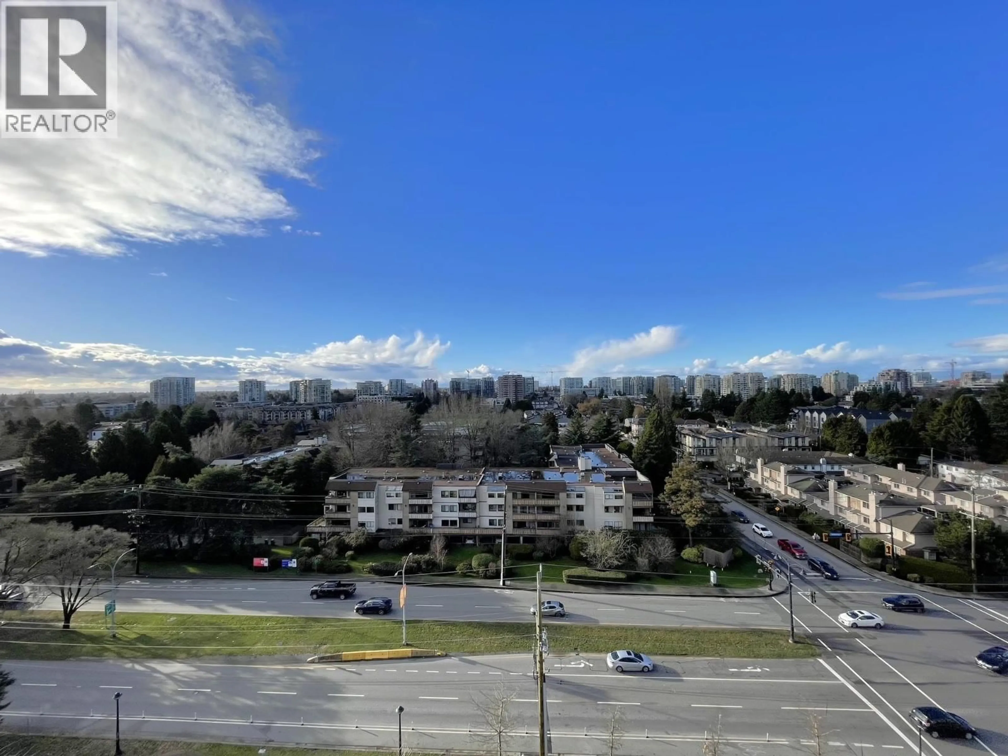 A pic from outside/outdoor area/front of a property/back of a property/a pic from drone, city buildings view from balcony for 1301 - 9188 COOK ROAD, Richmond British Columbia V6Y4M1