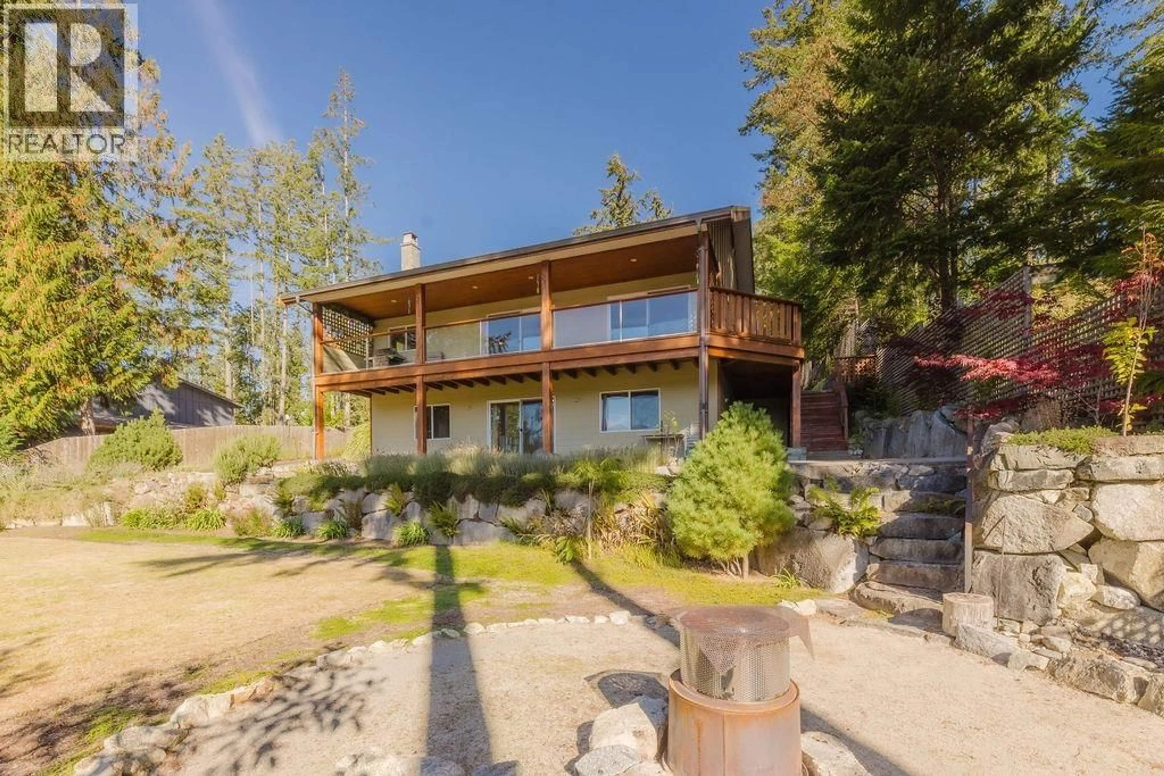 A pic from outside/outdoor area/front of a property/back of a property/a pic from drone, water/lake/river/ocean view for 5090 ELLIOT ROAD, Garden Bay British Columbia V0N1S1