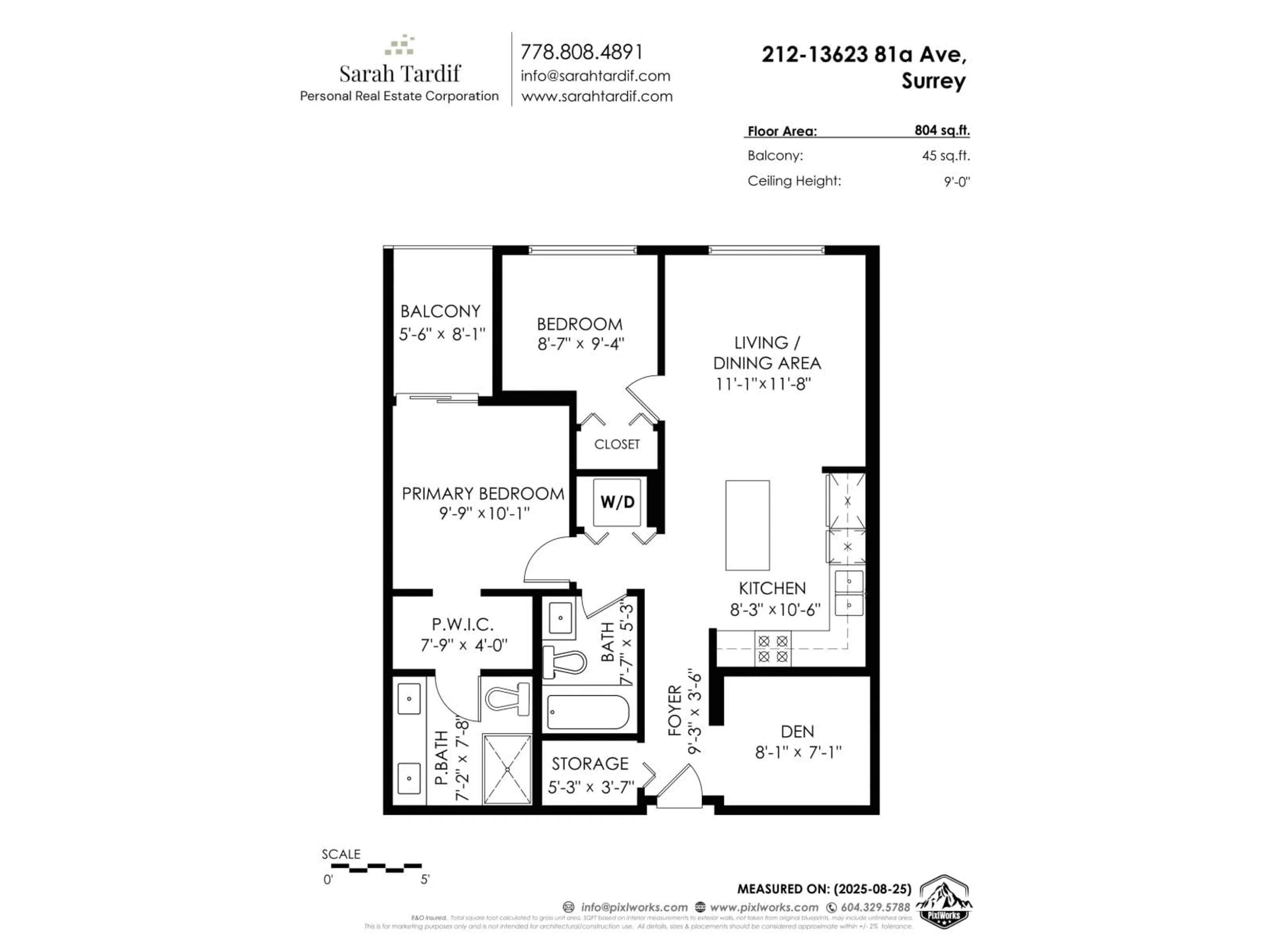 Floor plan for 212 - 13623 81A, Surrey British Columbia V3W3N7