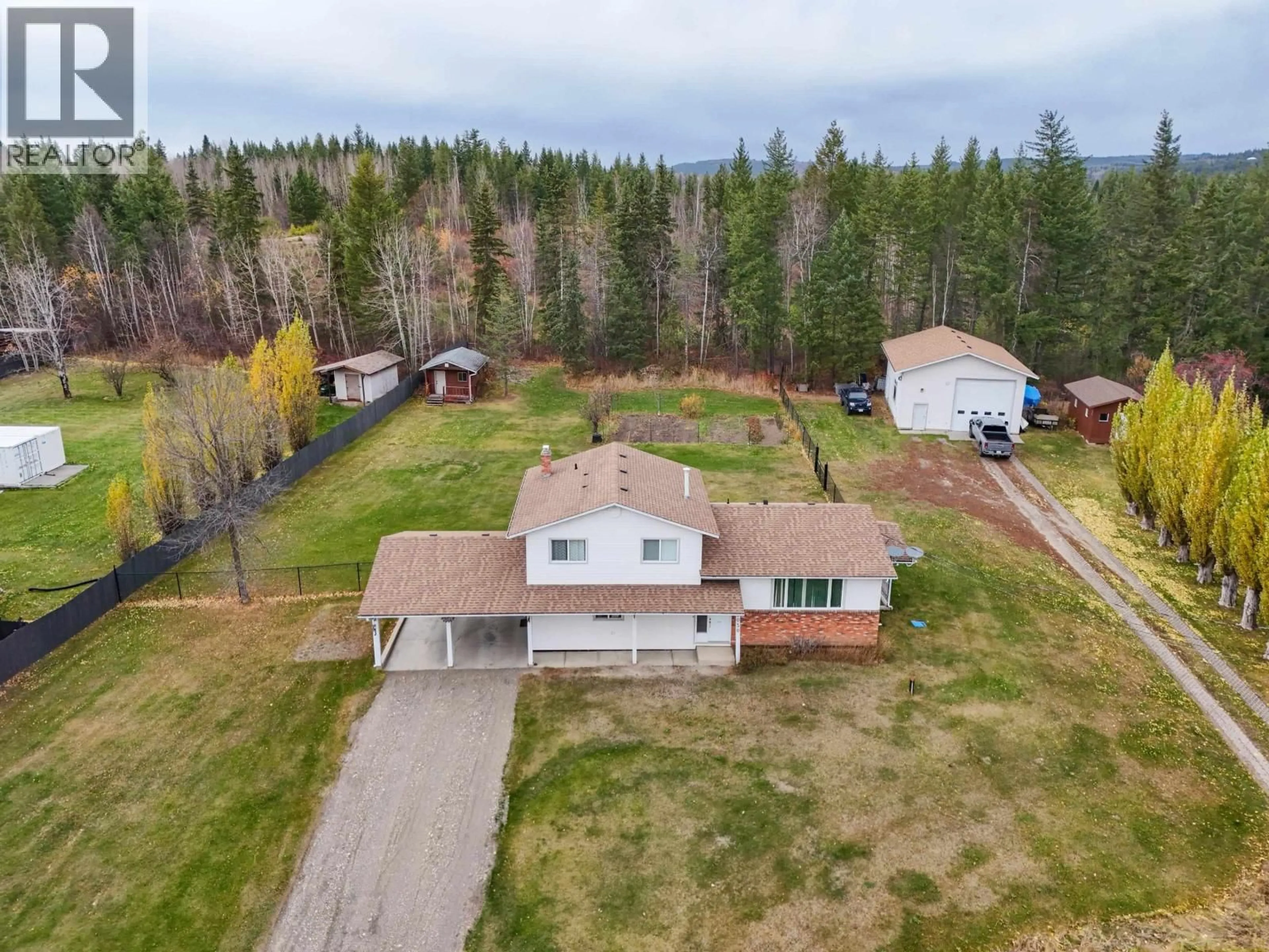 A pic from outside/outdoor area/front of a property/back of a property/a pic from drone, unknown for 3050 BELCARRA ROAD, Quesnel British Columbia V2J5A9