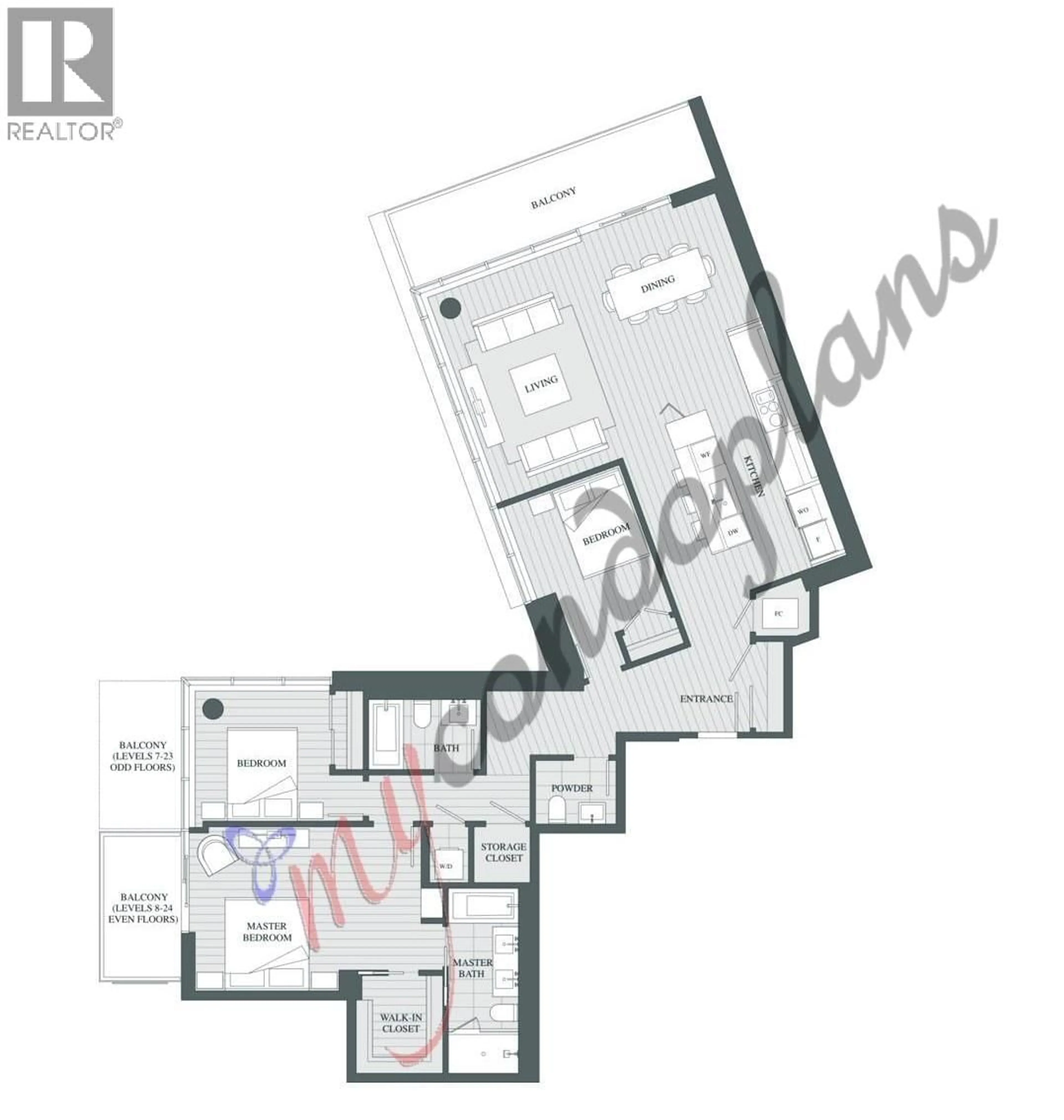Floor plan for 2001 - 620 CARDERO STREET, Vancouver British Columbia V6G0C7