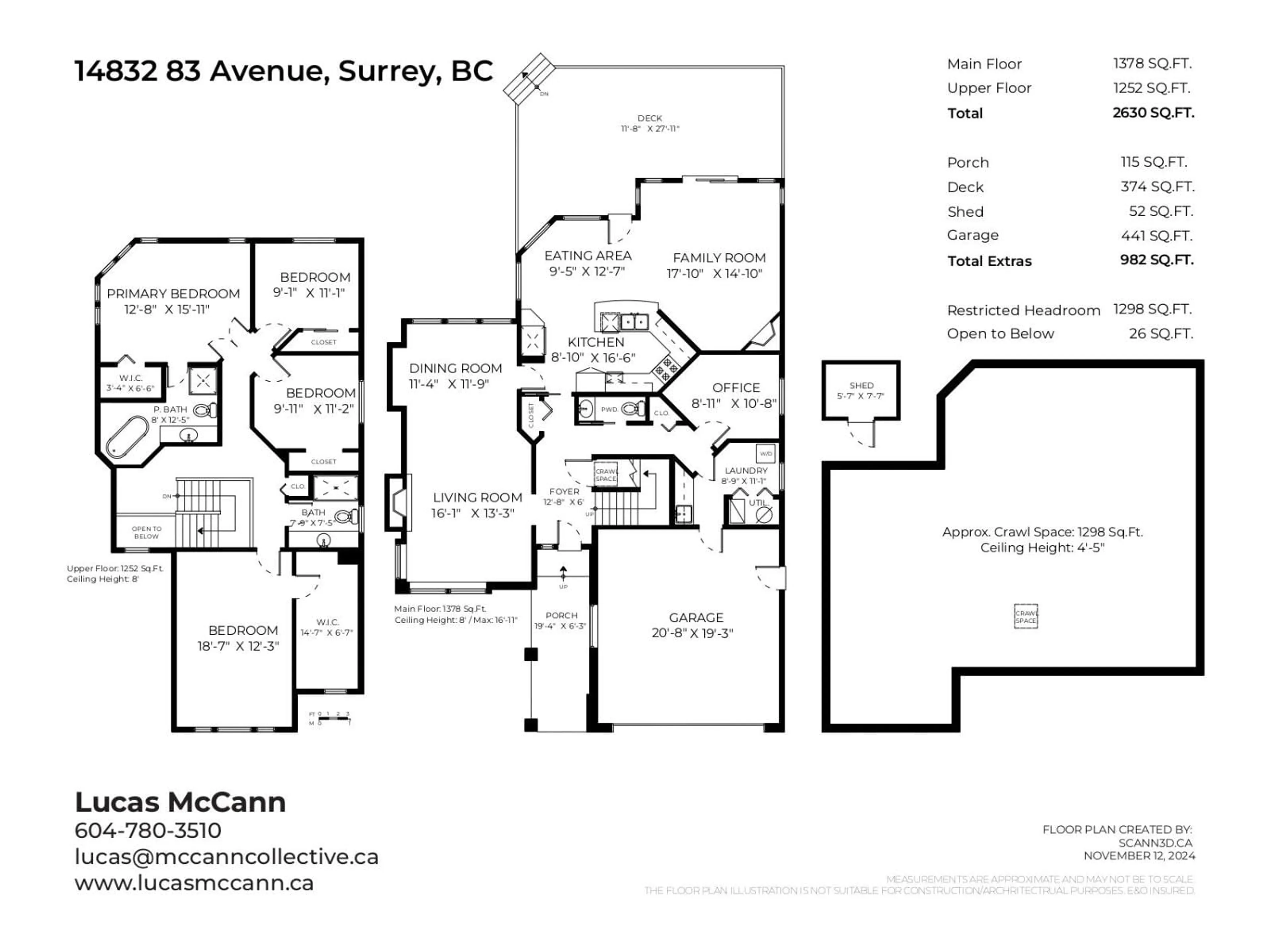 Floor plan for 14832 83, Surrey British Columbia V3S7S1