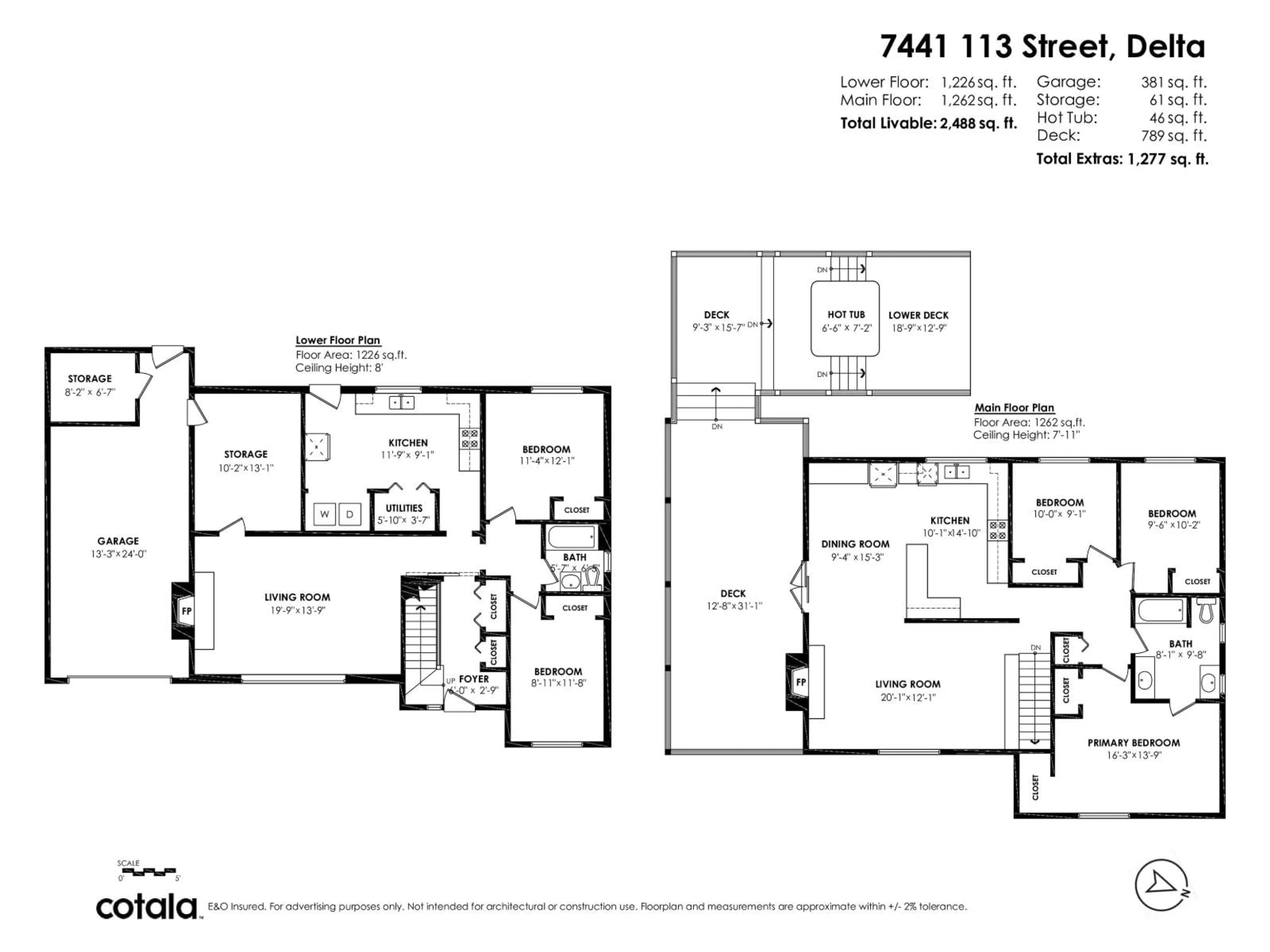 Floor plan for 7441 113, Delta British Columbia V4C5B2