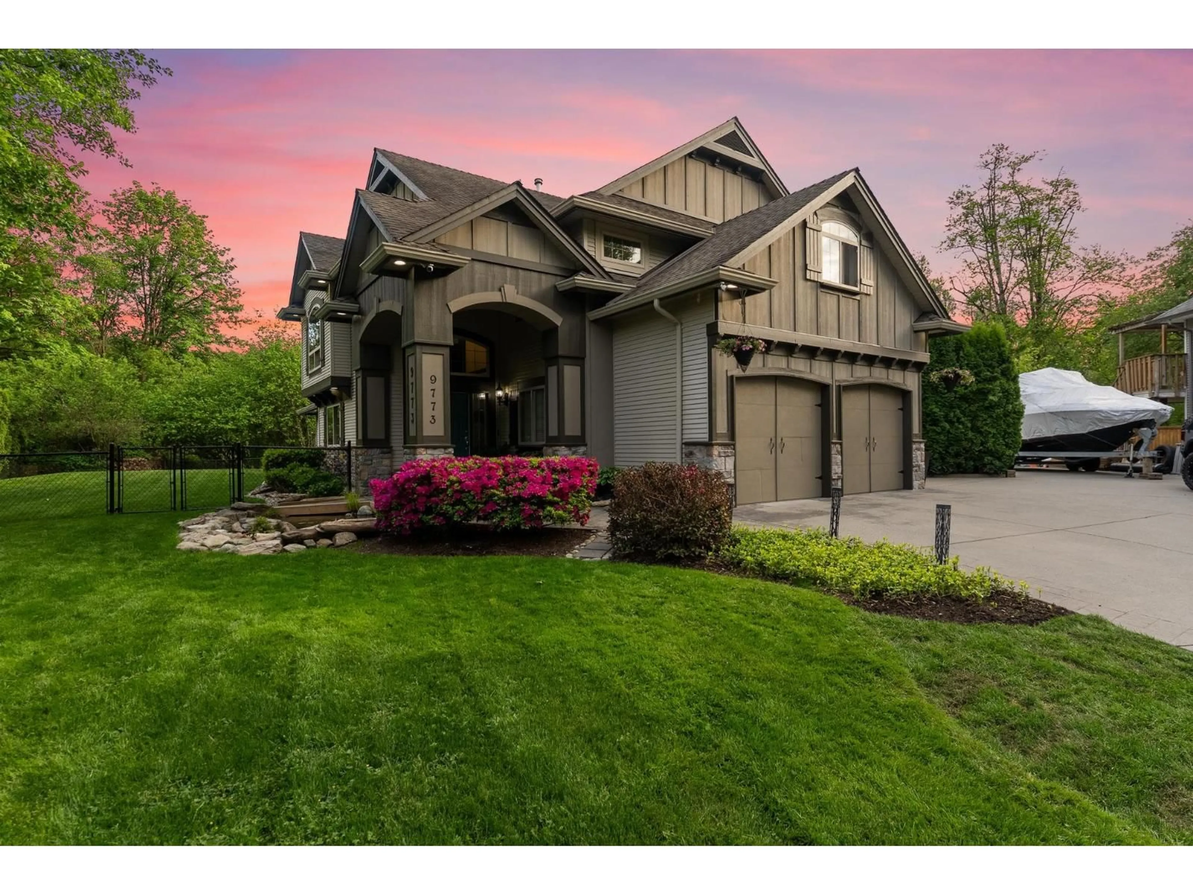 Home with brick exterior material, street for 9773 208, Langley British Columbia V1M3Y3