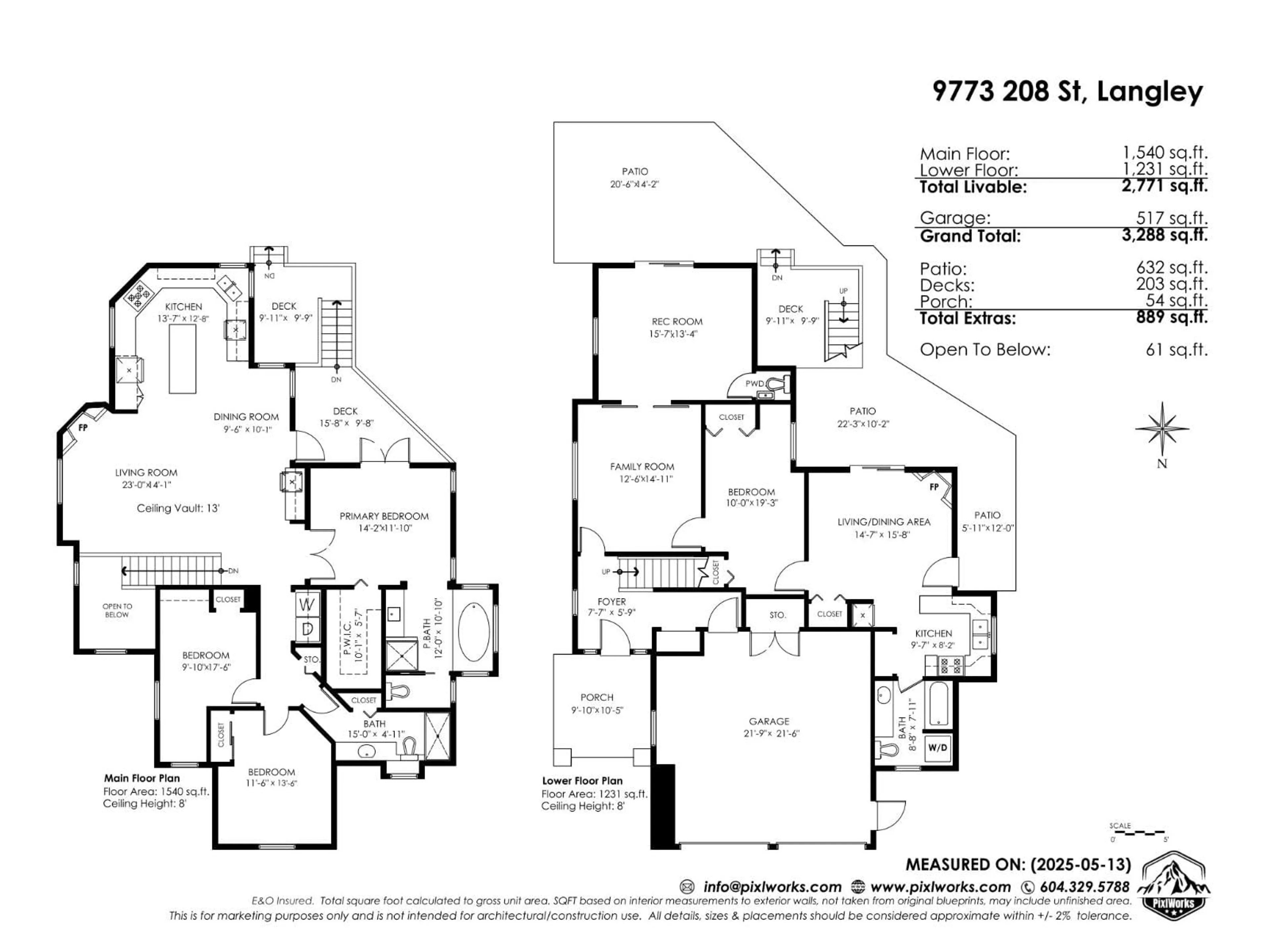 Floor plan for 9773 208, Langley British Columbia V1M3Y3