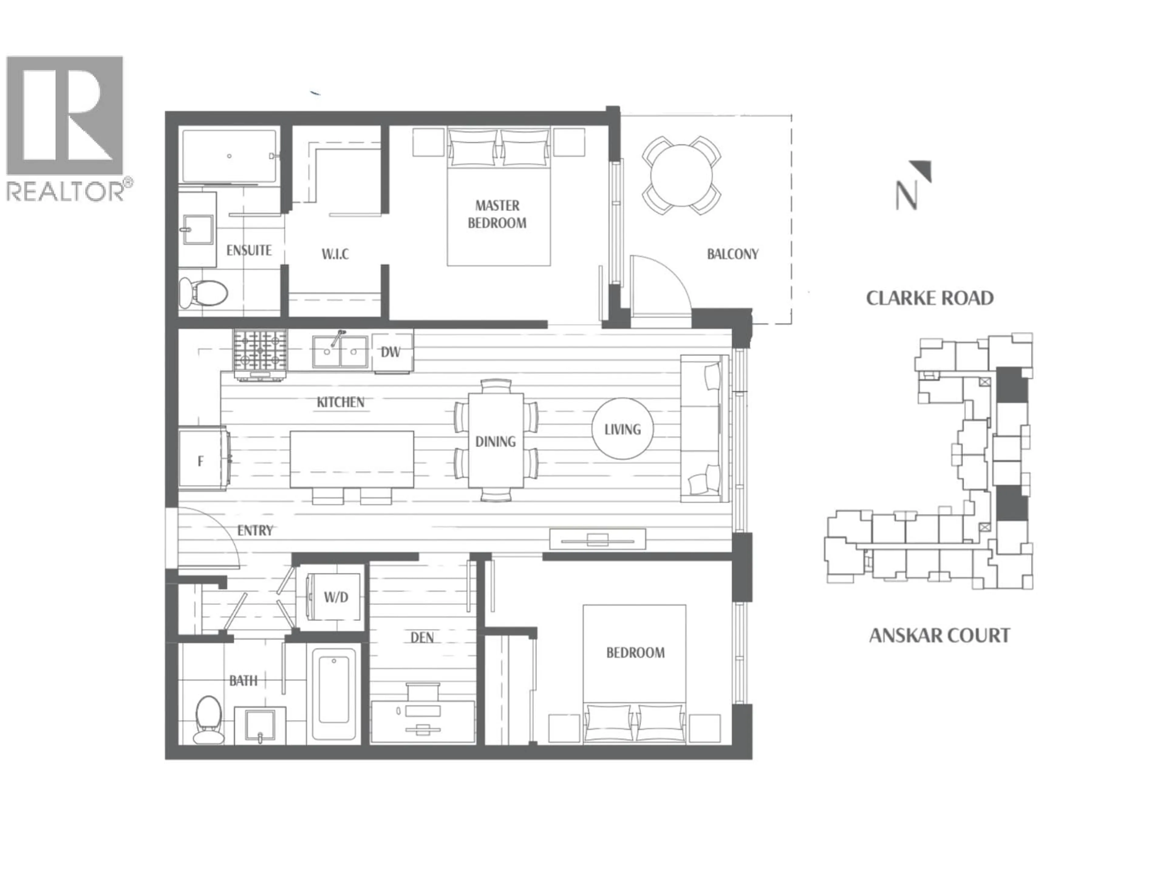 Floor plan for 413 - 741 ANSKAR COURT, Coquitlam British Columbia V3J0N3