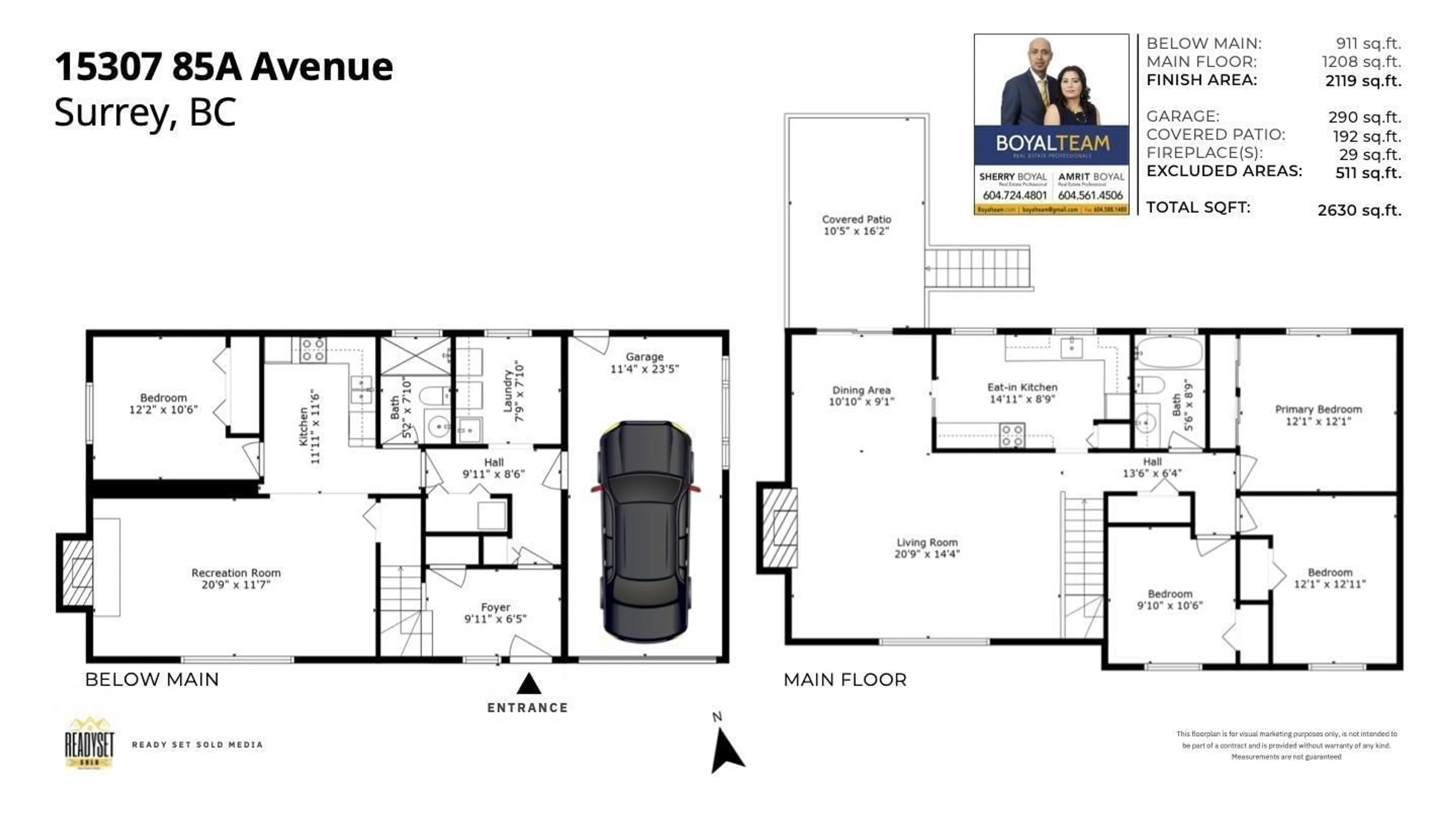 Floor plan for 15307 85A, Surrey British Columbia V3S6J4