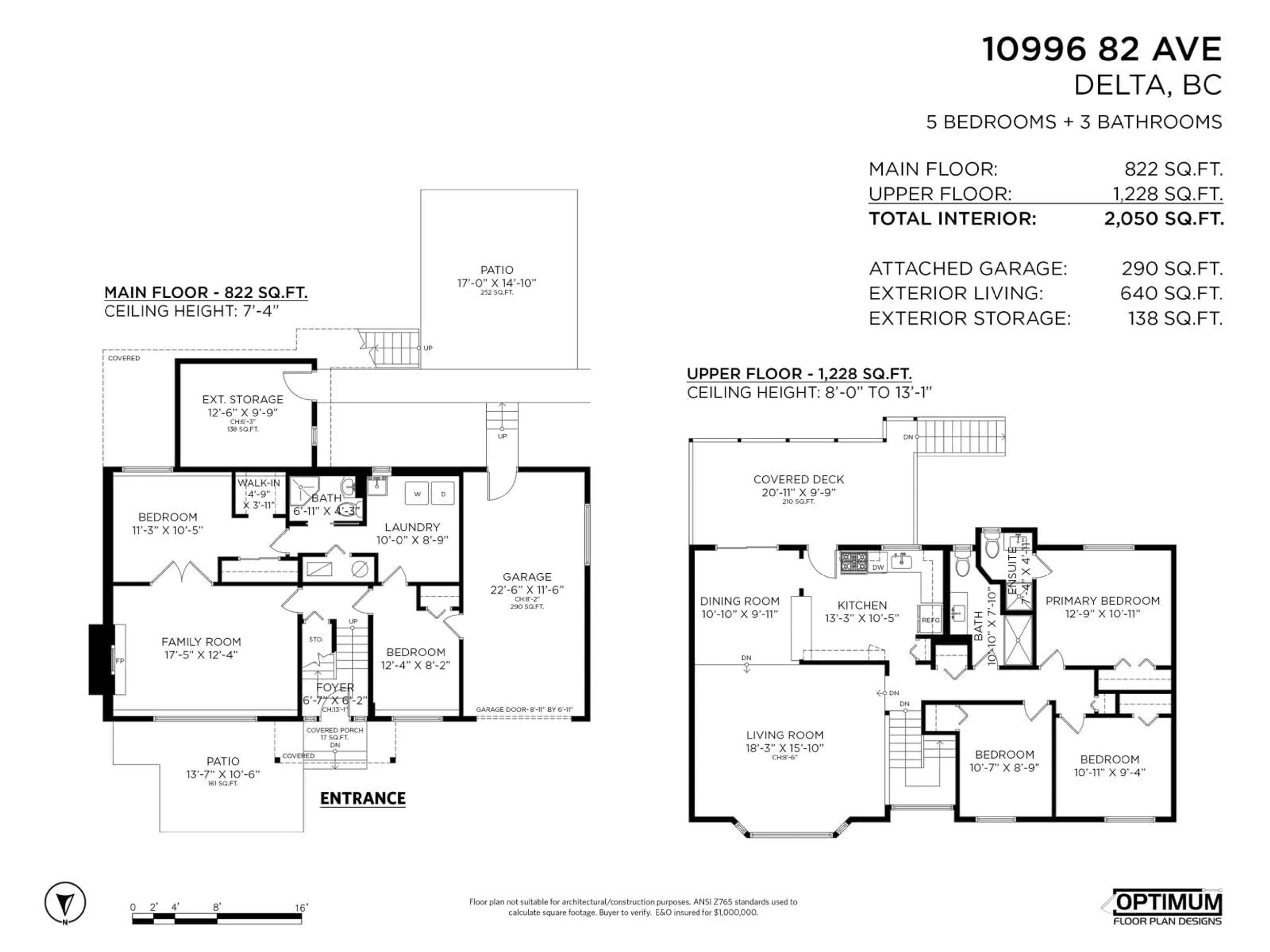 Floor plan for 10996 82, Delta British Columbia V4C2B3