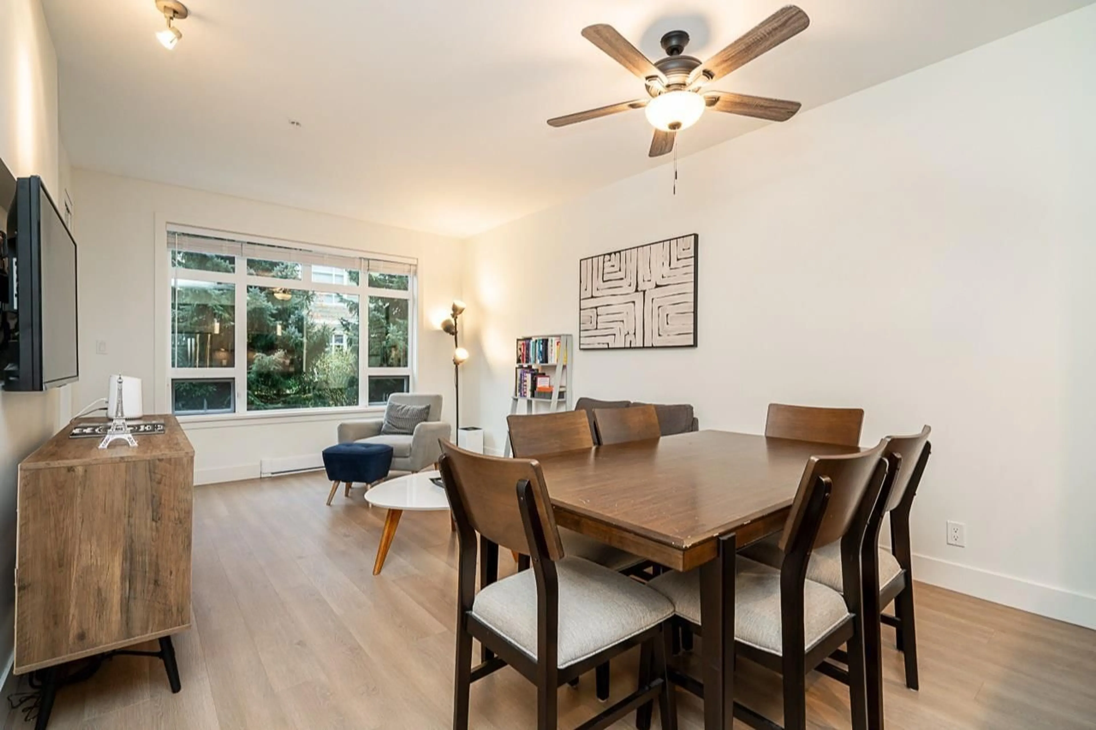 Dining room, wood/laminate floor for B103 - 20211 66, Langley British Columbia V2Y0L4