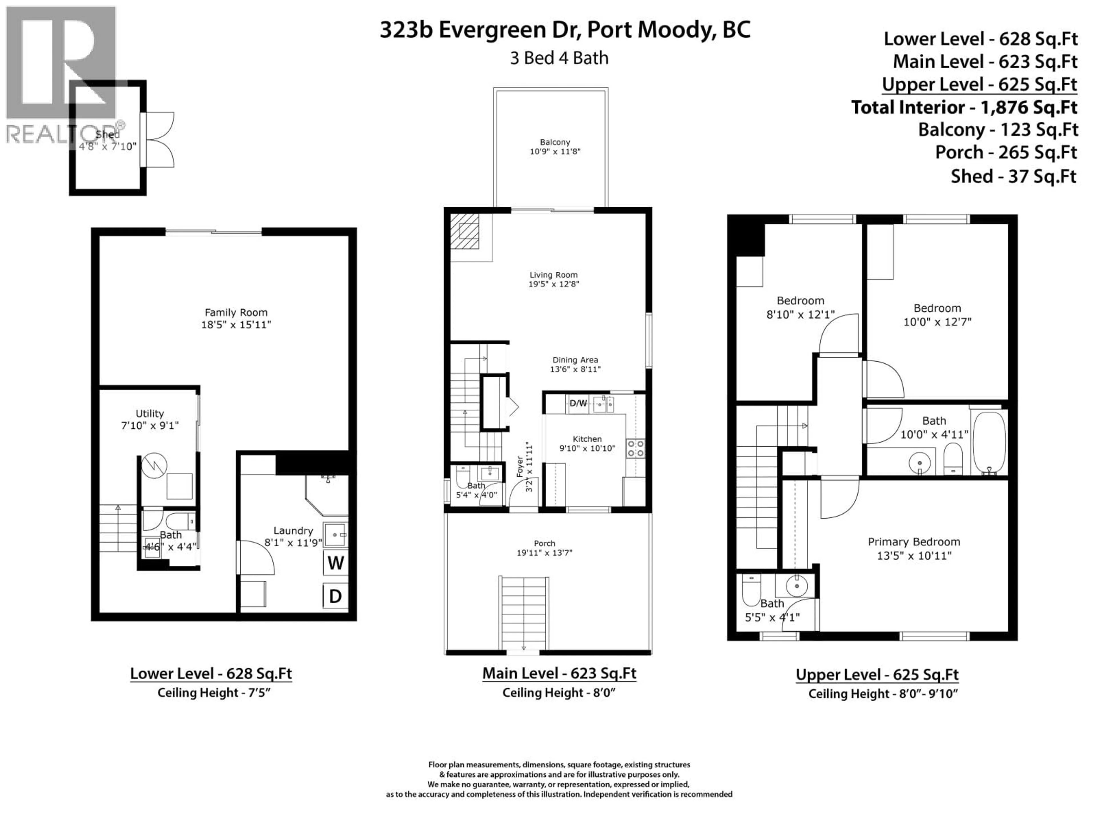Floor plan for 323B EVERGREEN DRIVE, Port Moody British Columbia V3H1S1