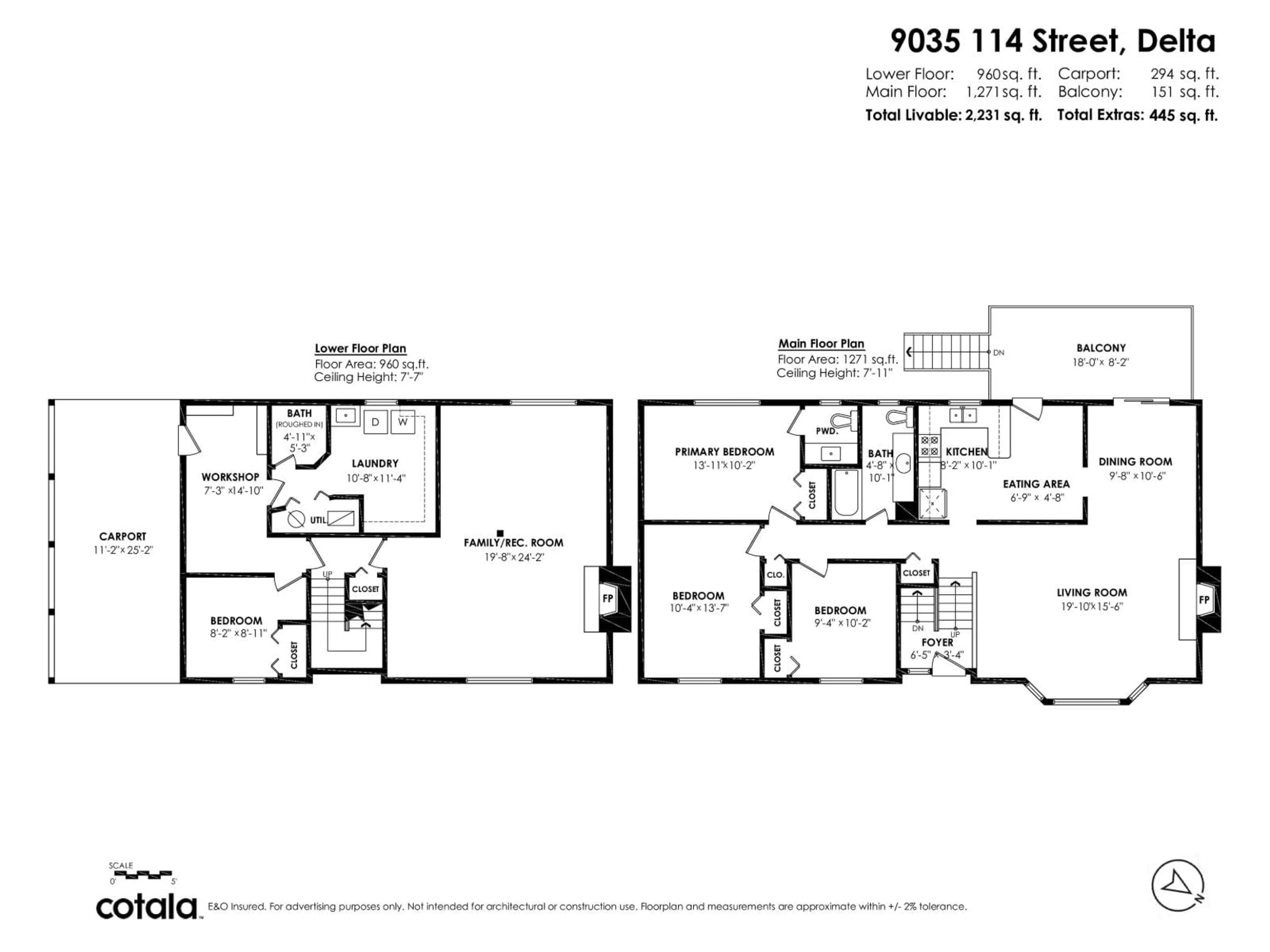 Floor plan for 9035 114, Delta British Columbia V4C5K1