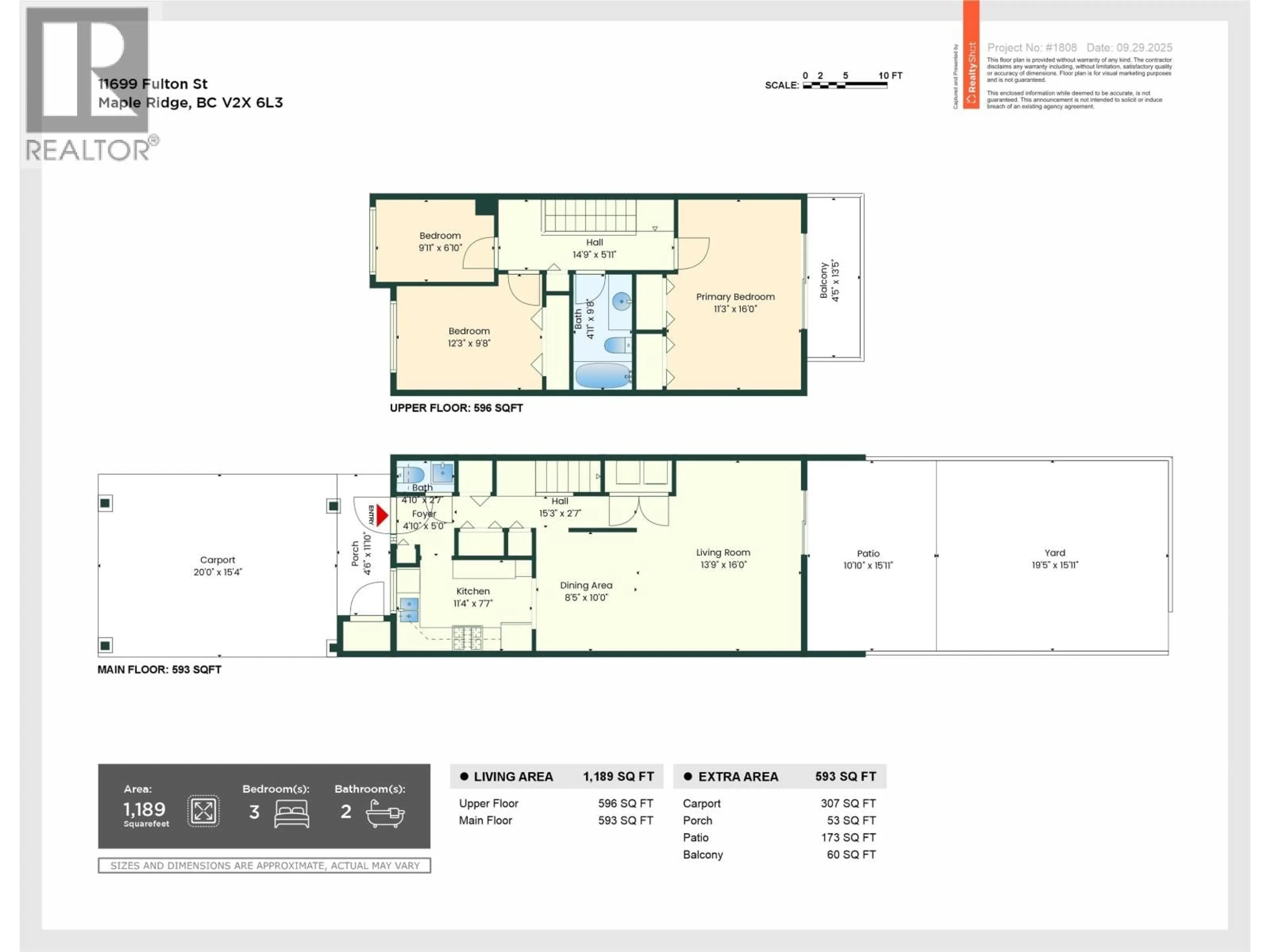 Floor plan for 11699 FULTON STREET, Maple Ridge British Columbia V2X6L3