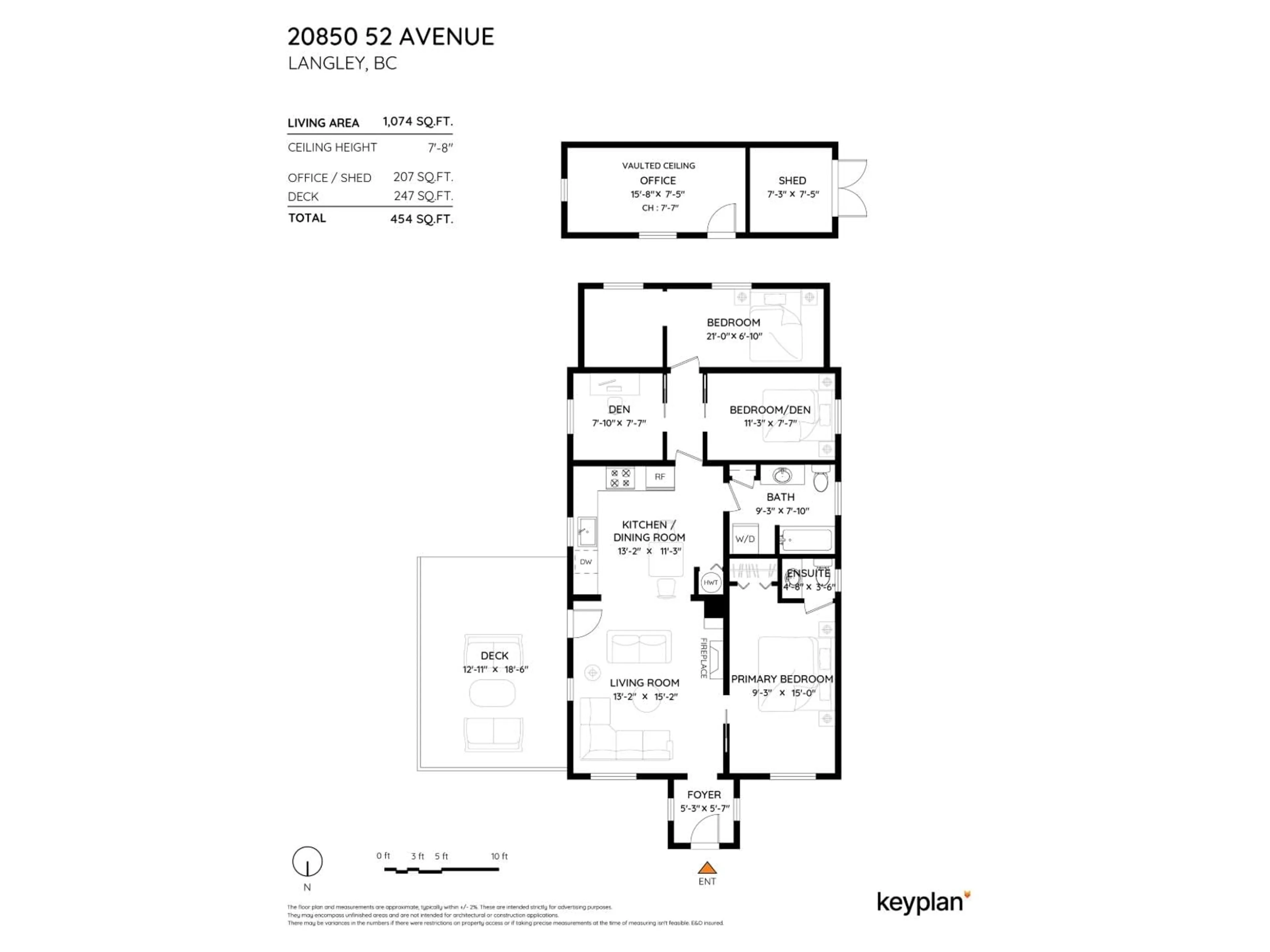 Floor plan for 20850 52, Langley British Columbia V3A3T6