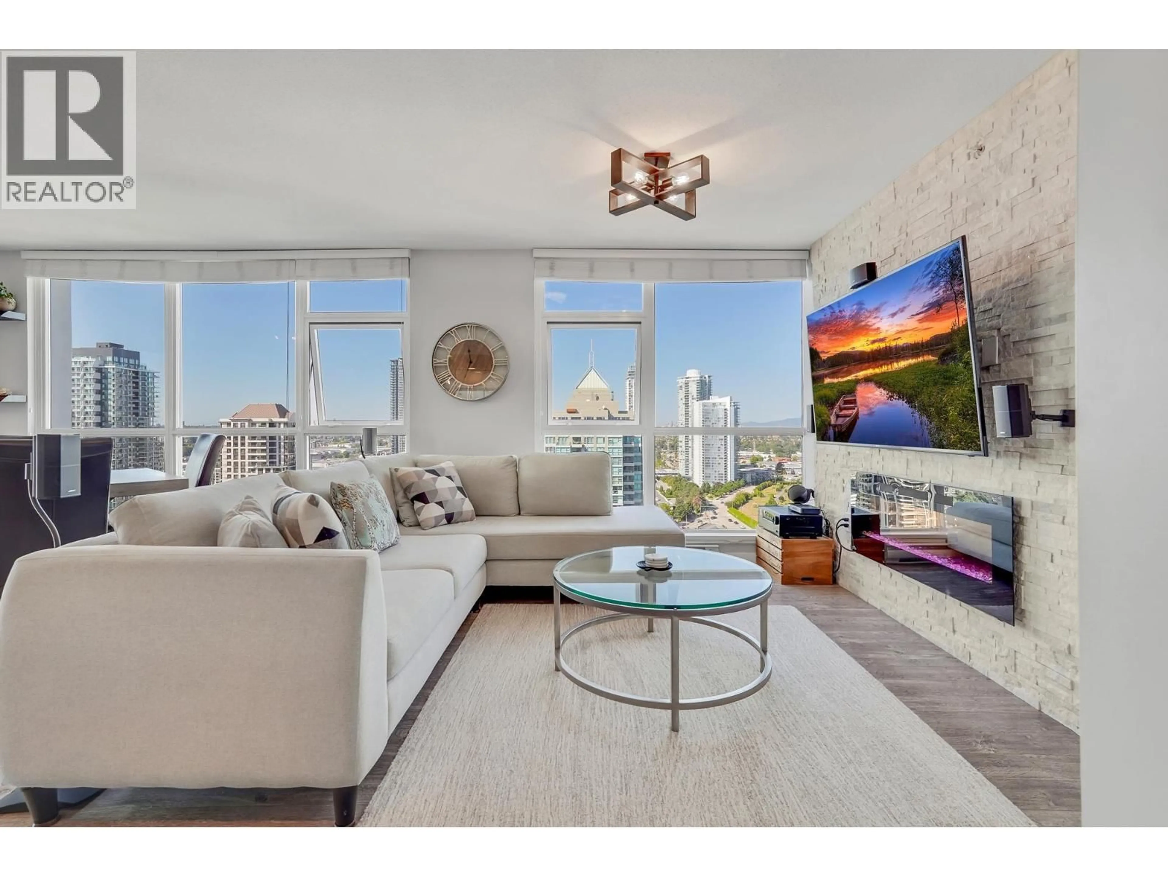 Living room with furniture, unknown for 2406 - 4400 BUCHANAN STREET, Burnaby British Columbia V5C0E3