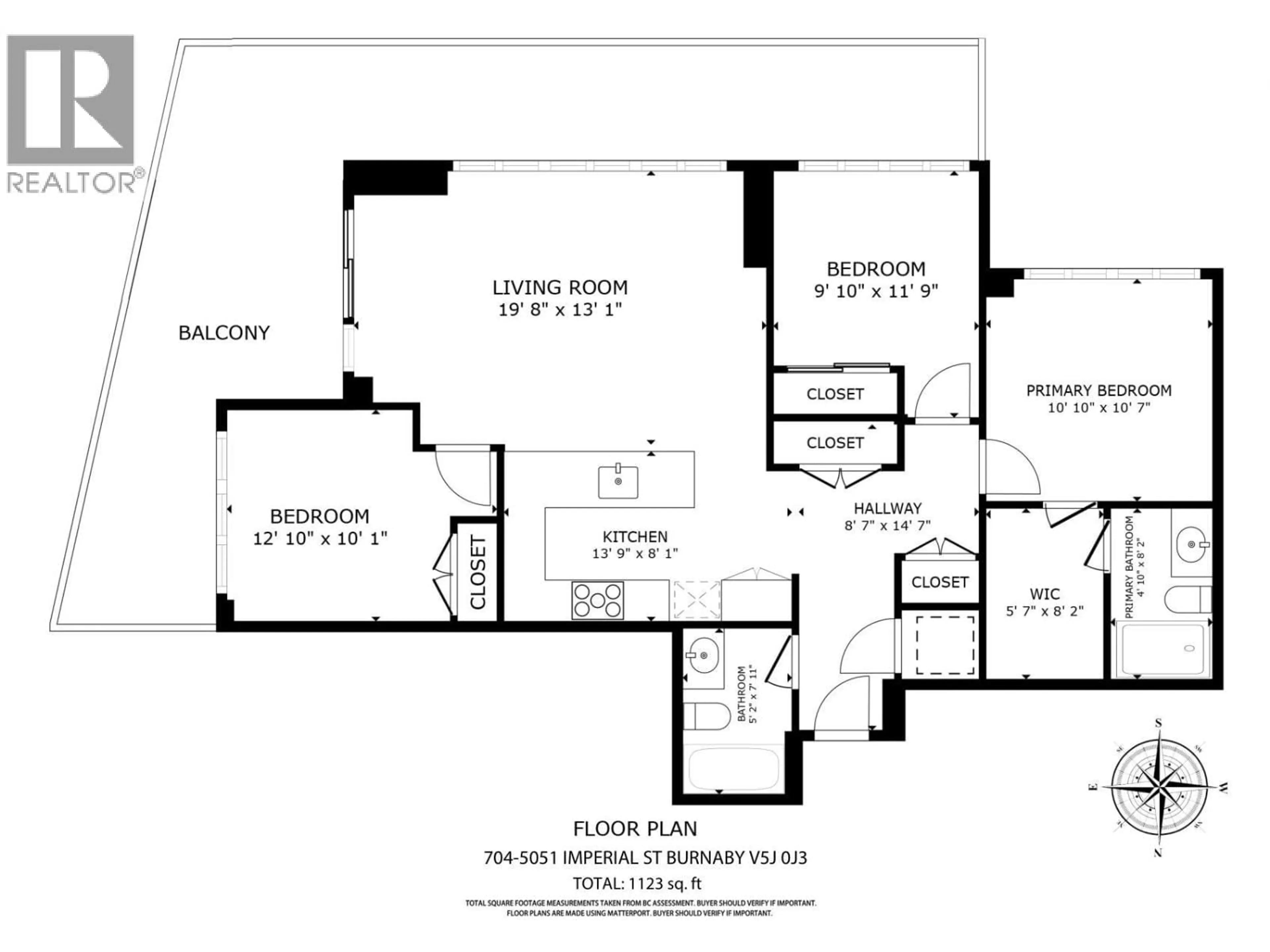 Floor plan for 704 - 5051 IMPERIAL STREET, Burnaby British Columbia V5J0J3