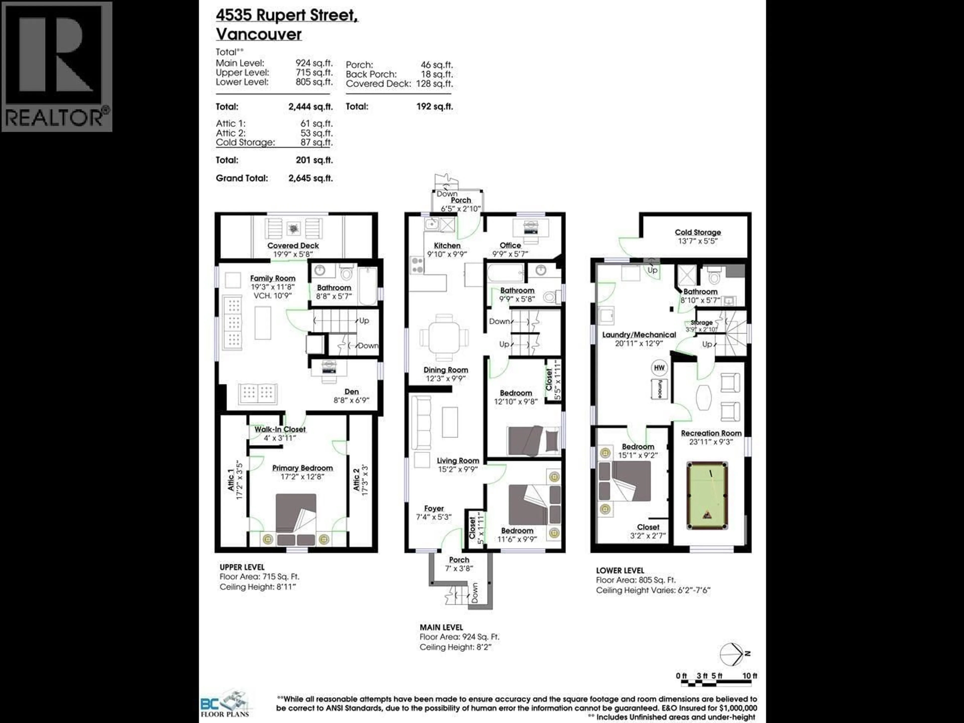Floor plan for 4535 RUPERT STREET, Vancouver British Columbia V5R2L4