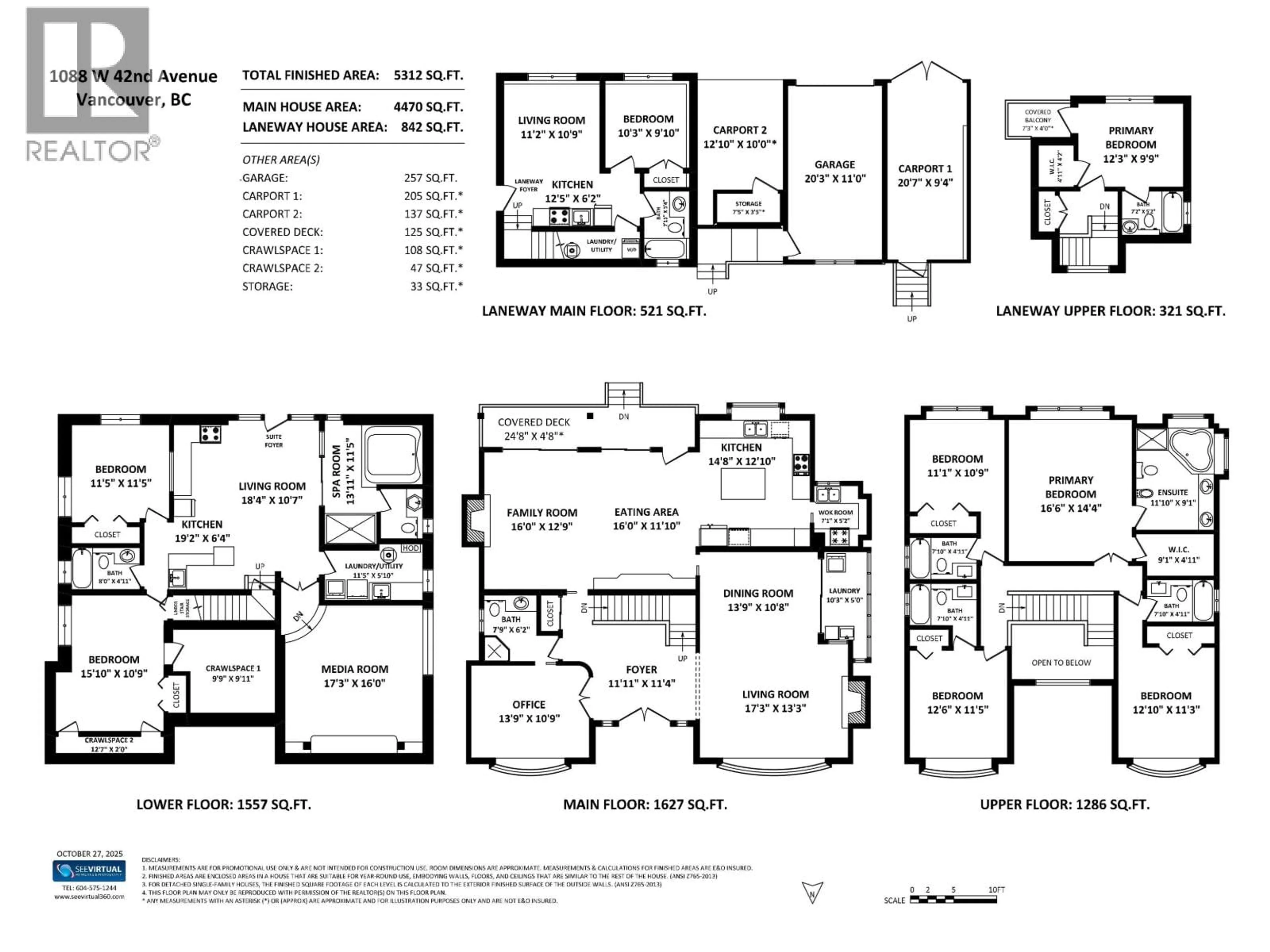 Floor plan for 1088 42ND AVENUE, Vancouver British Columbia V6M2A8