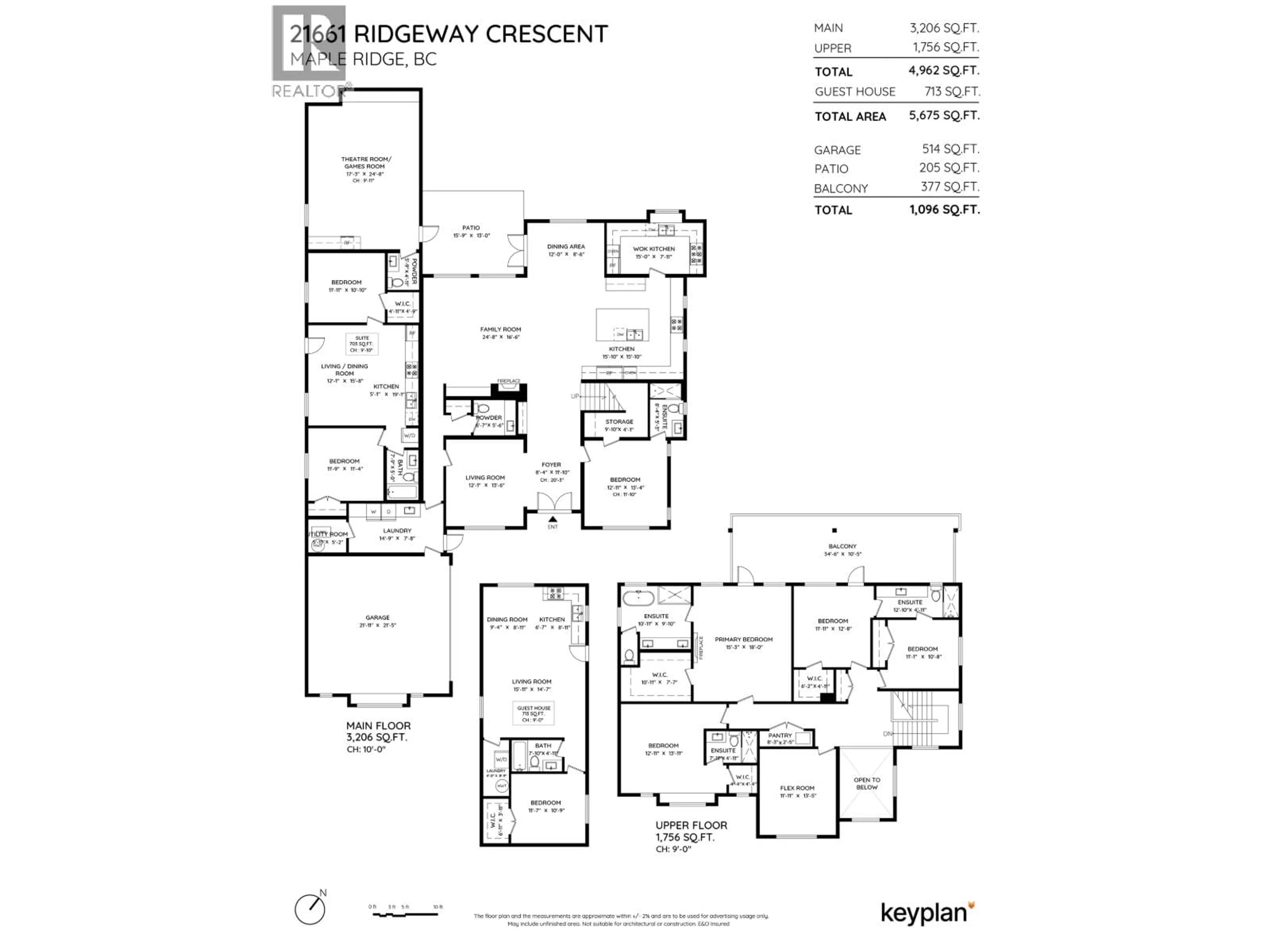 Floor plan for 21661 RIDGEWAY CRESCENT, Maple Ridge British Columbia V2X3Z6