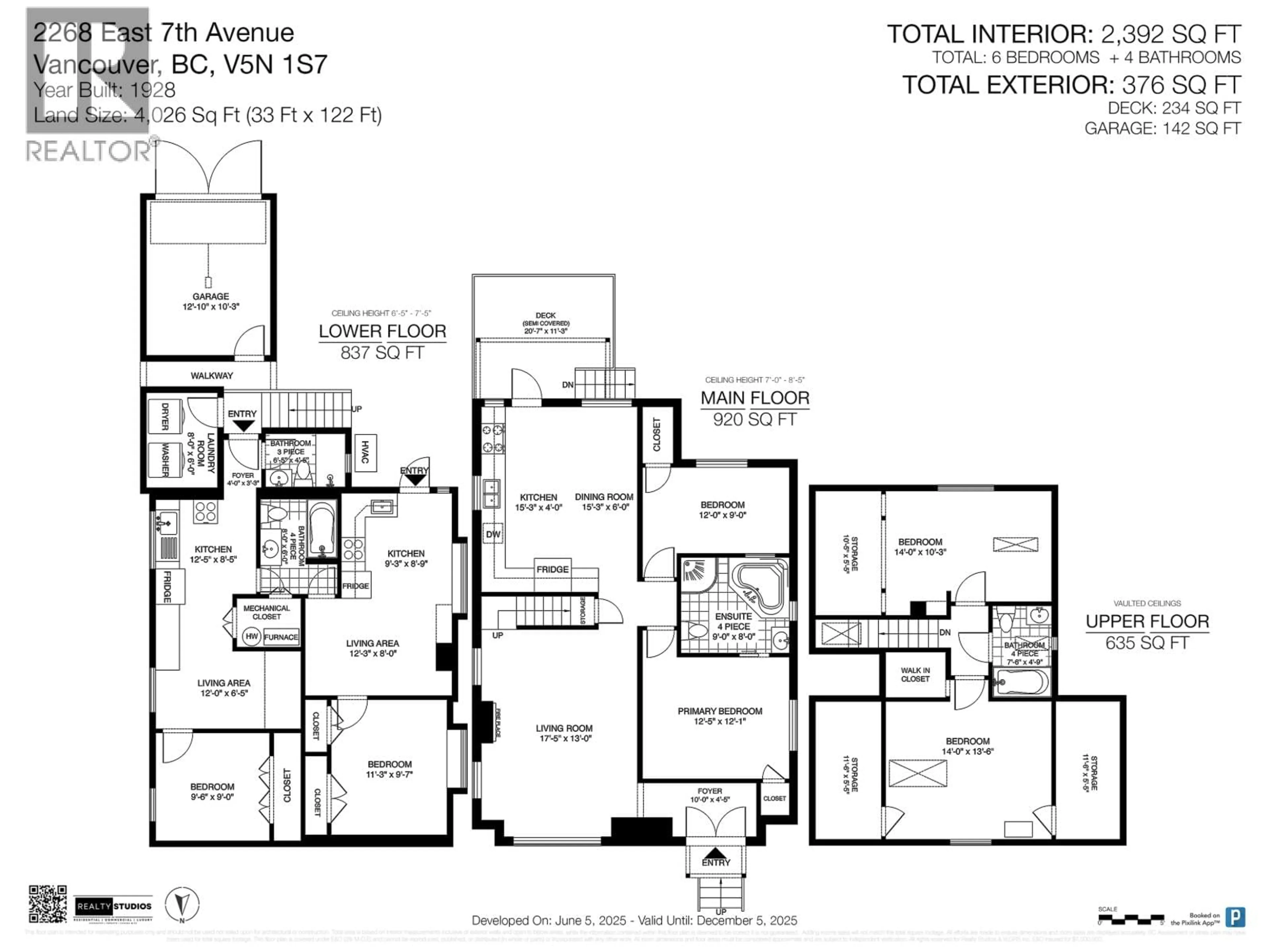 Floor plan for 2268 7TH AVENUE, Vancouver British Columbia V5N1S7