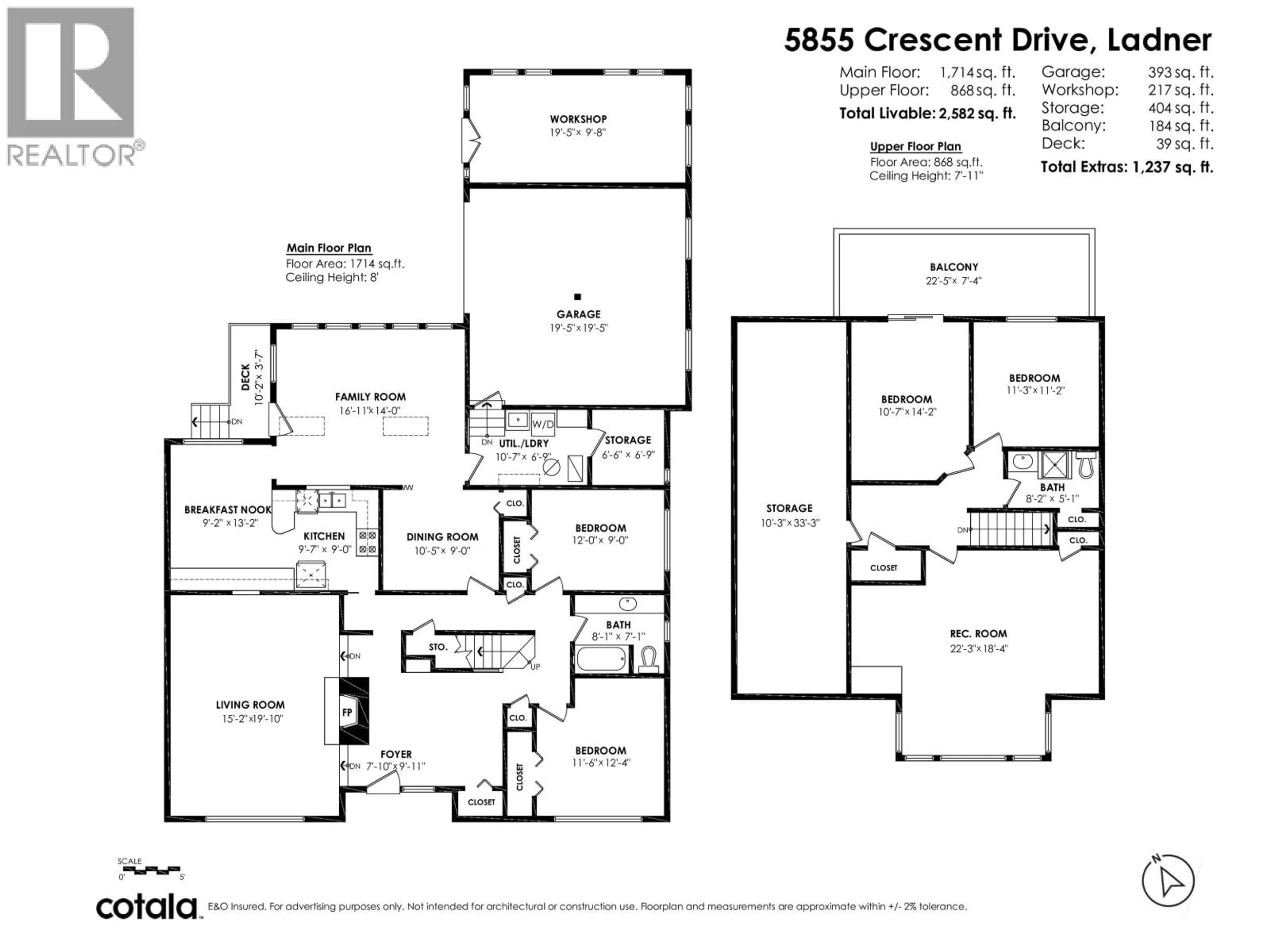 Floor plan for 5855 CRESCENT DRIVE, Delta British Columbia V4K2E7