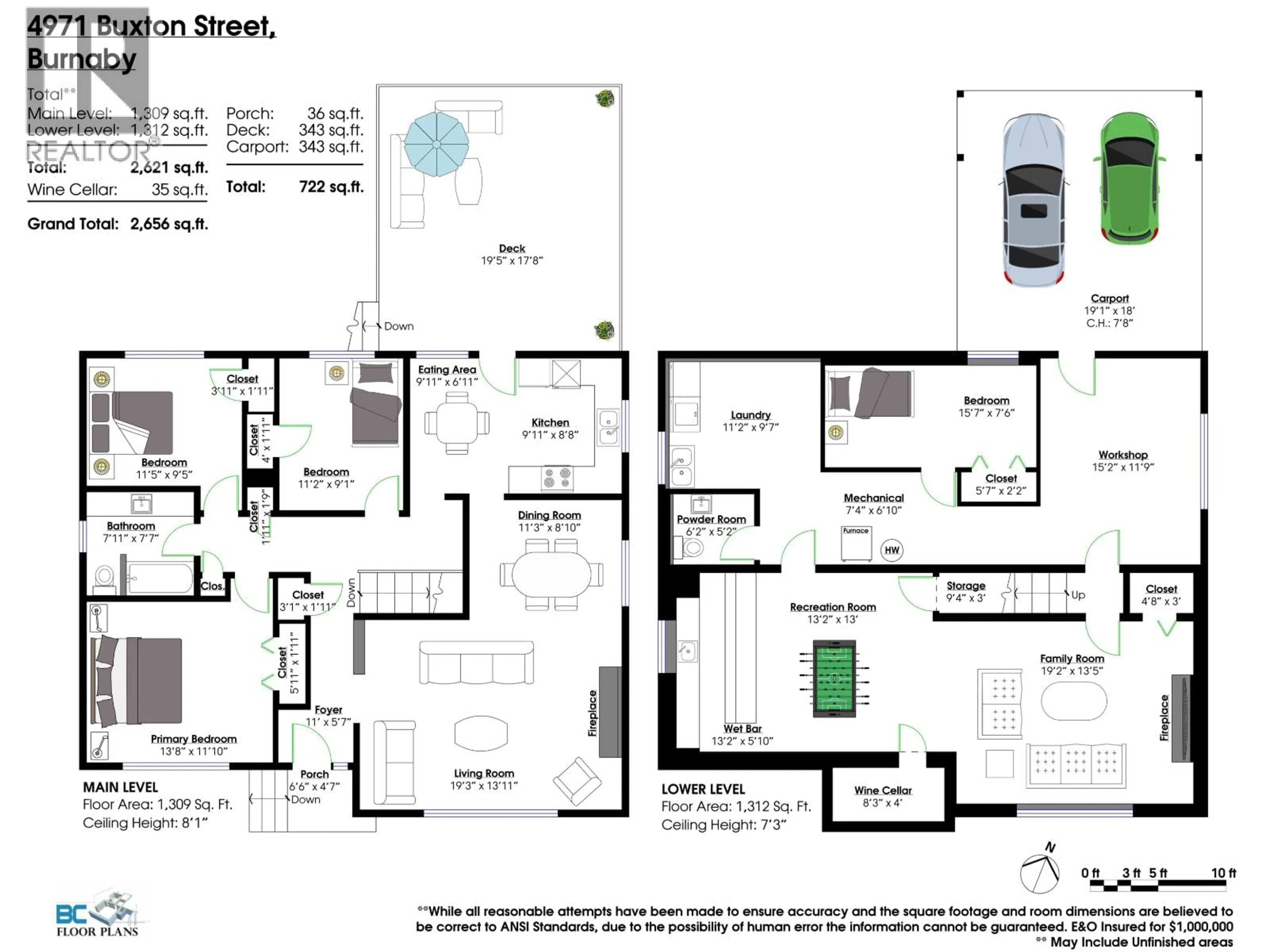 Floor plan for 4971 BUXTON STREET, Burnaby British Columbia V5H1J4